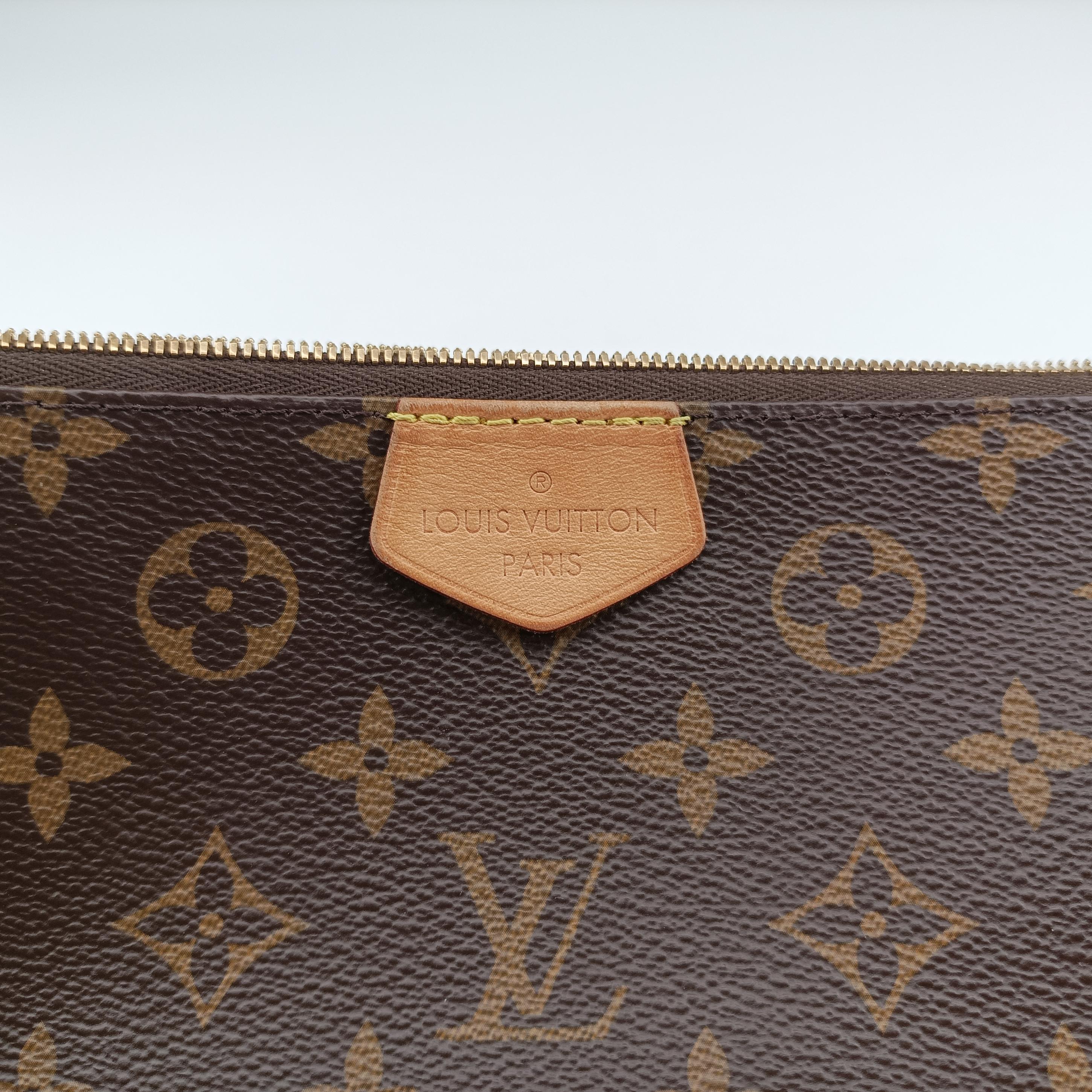 Pre-owned Louis Vuitton MULTI POCHETTE ACCESSOIRES MARRON×ROSE CLAIRE Monogram Canvas M44840 shoulderbag | stylenewstar