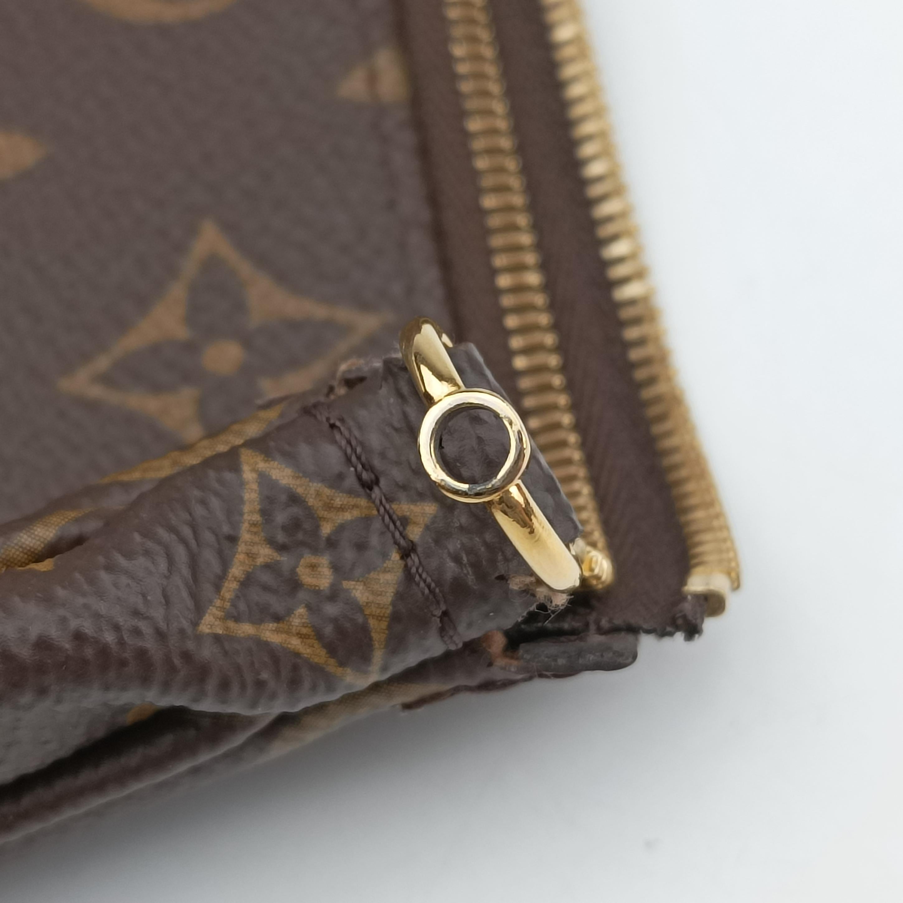 Pre-owned Louis Vuitton MULTI POCHETTE ACCESSOIRES MARRON×ROSE CLAIRE Monogram Canvas M44840 shoulderbag | stylenewstar