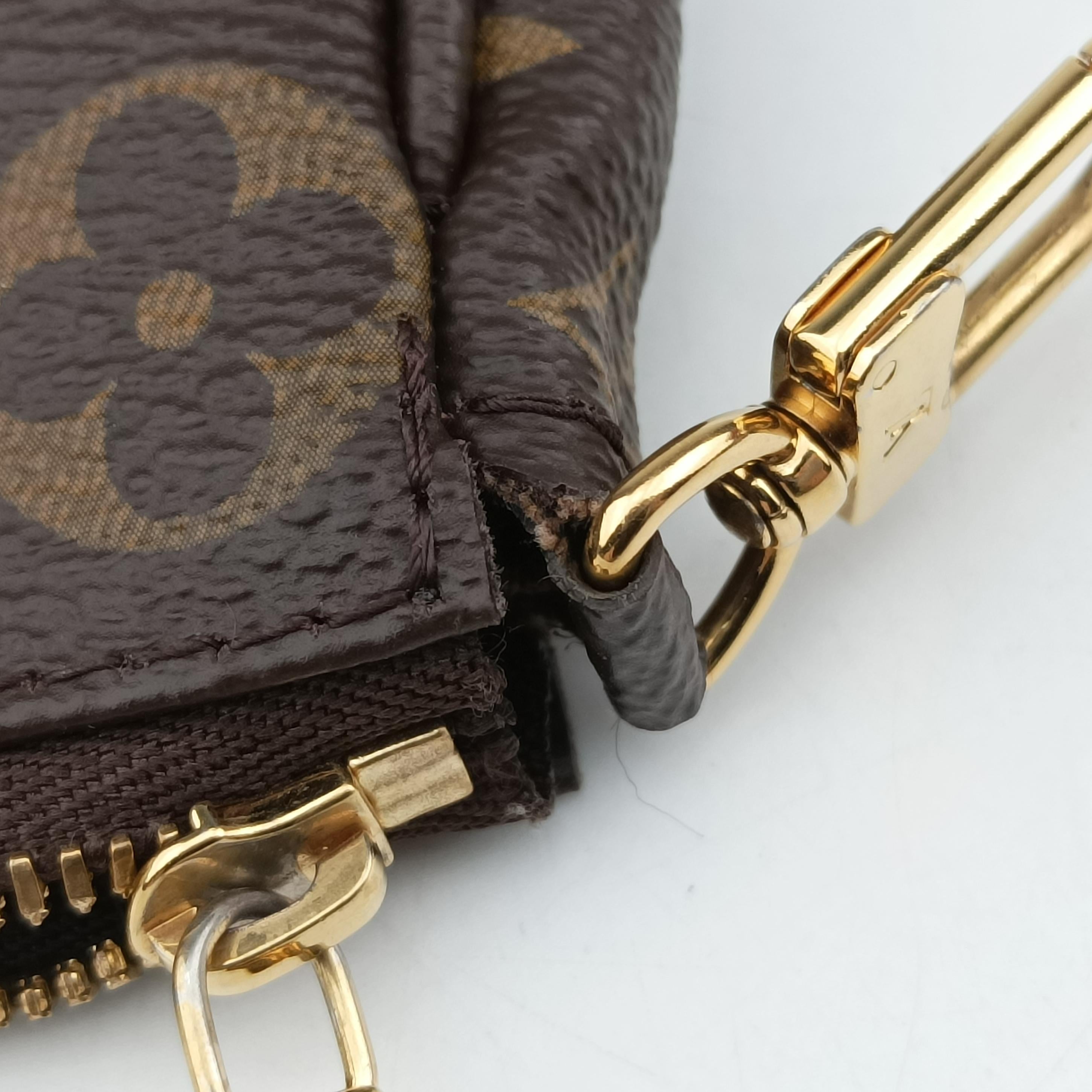Pre-owned Louis Vuitton MULTI POCHETTE ACCESSOIRES MARRON×ROSE CLAIRE Monogram Canvas M44840 shoulderbag | stylenewstar