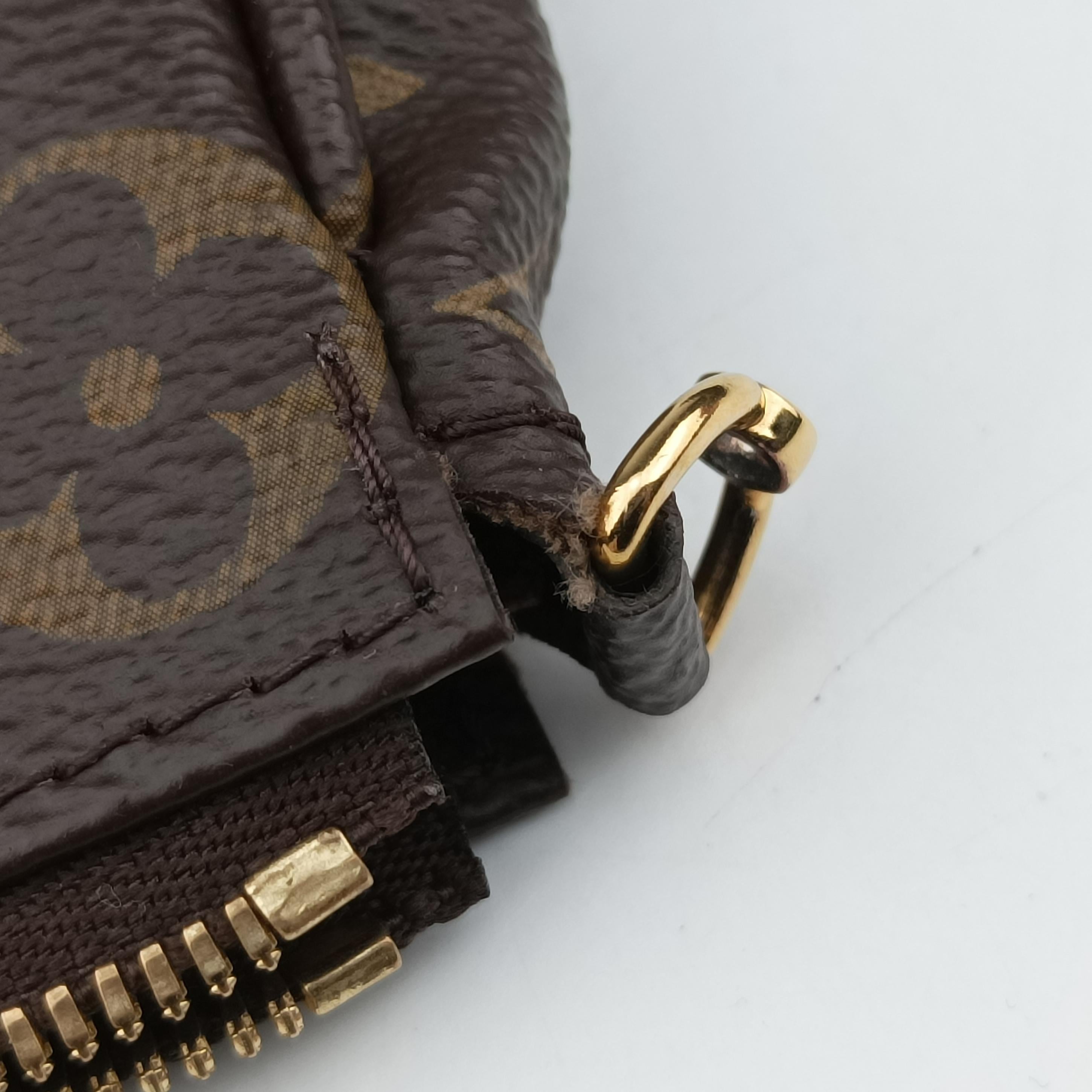 Pre-owned Louis Vuitton MULTI POCHETTE ACCESSOIRES MARRON×ROSE CLAIRE Monogram Canvas M44840 shoulderbag | stylenewstar