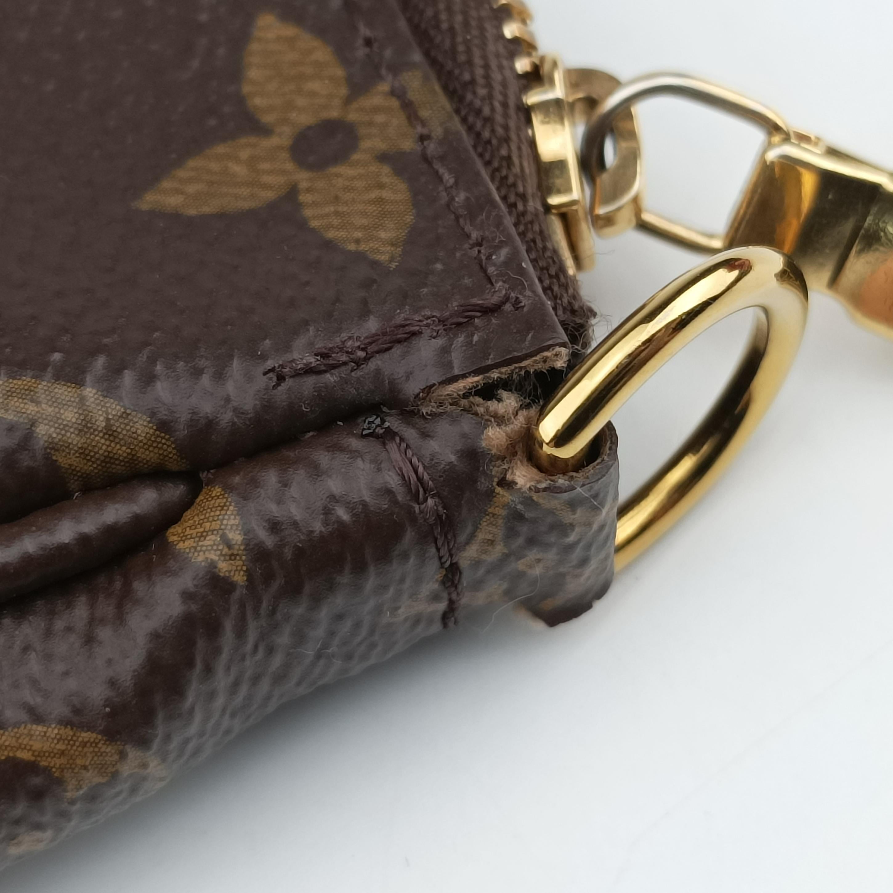 Pre-owned Louis Vuitton MULTI POCHETTE ACCESSOIRES MARRON×ROSE CLAIRE Monogram Canvas M44840 shoulderbag | stylenewstar