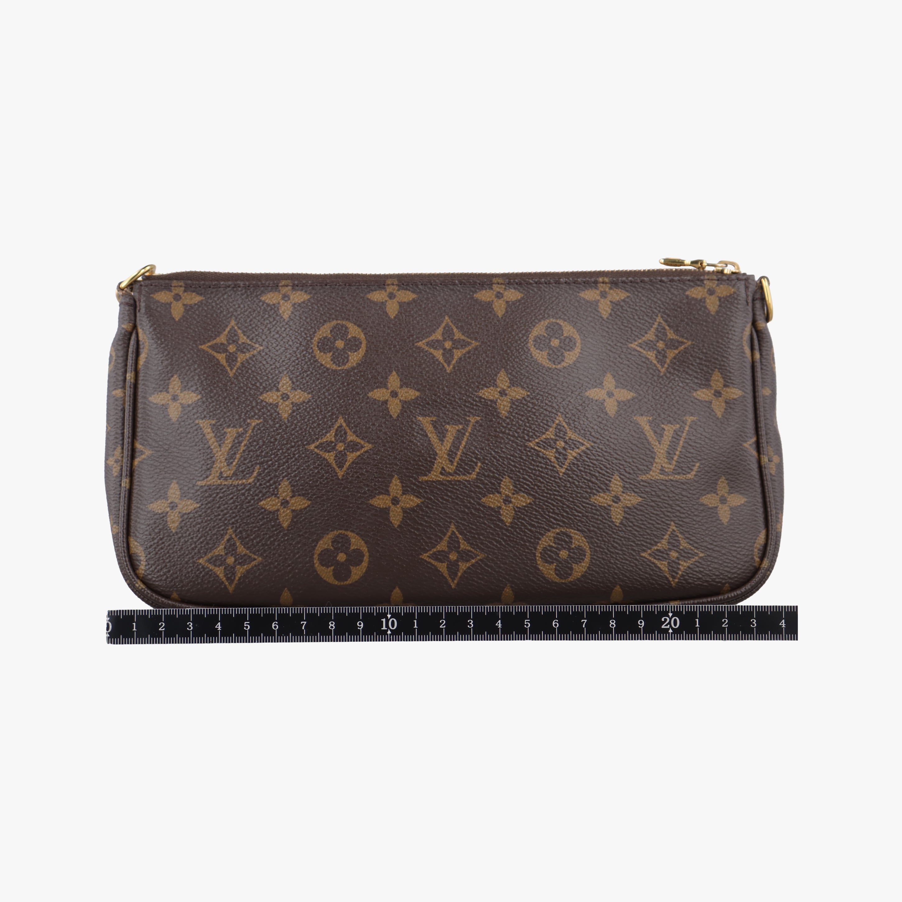 Pre-owned Louis Vuitton MULTI POCHETTE ACCESSOIRES MARRON×ROSE CLAIRE Monogram Canvas M44840 shoulderbag | stylenewstar