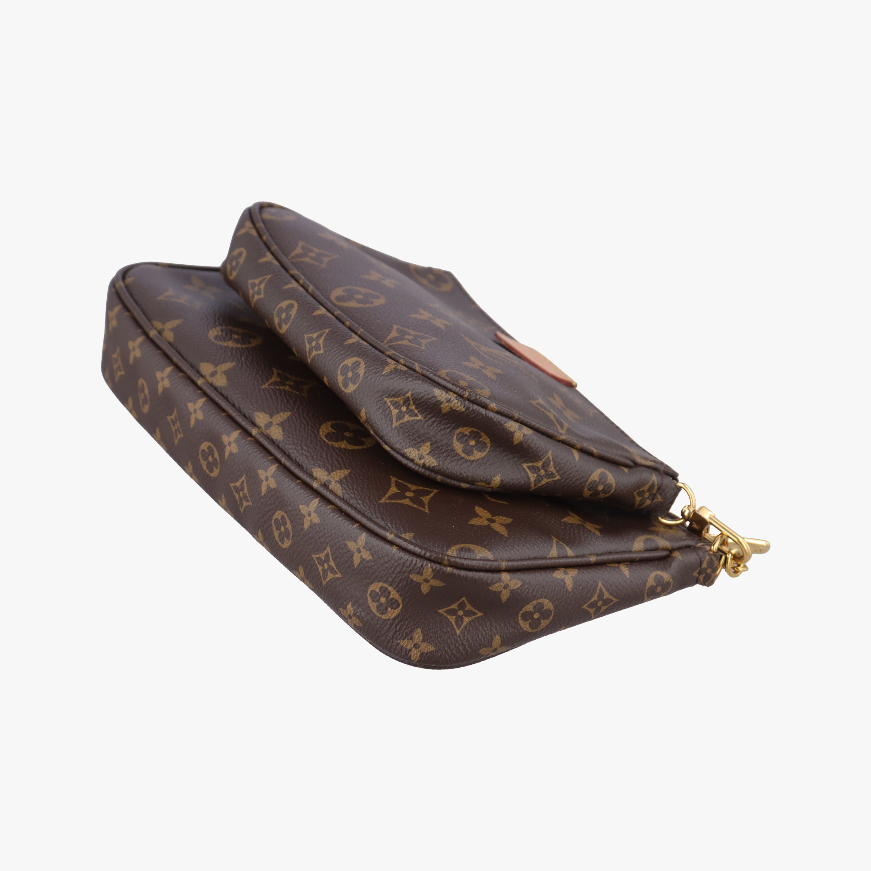 Pre-owned Louis Vuitton MULTI POCHETTE ACCESSOIRES MARRON×ROSE CLAIRE Monogram Canvas M44840 shoulderbag | stylenewstar