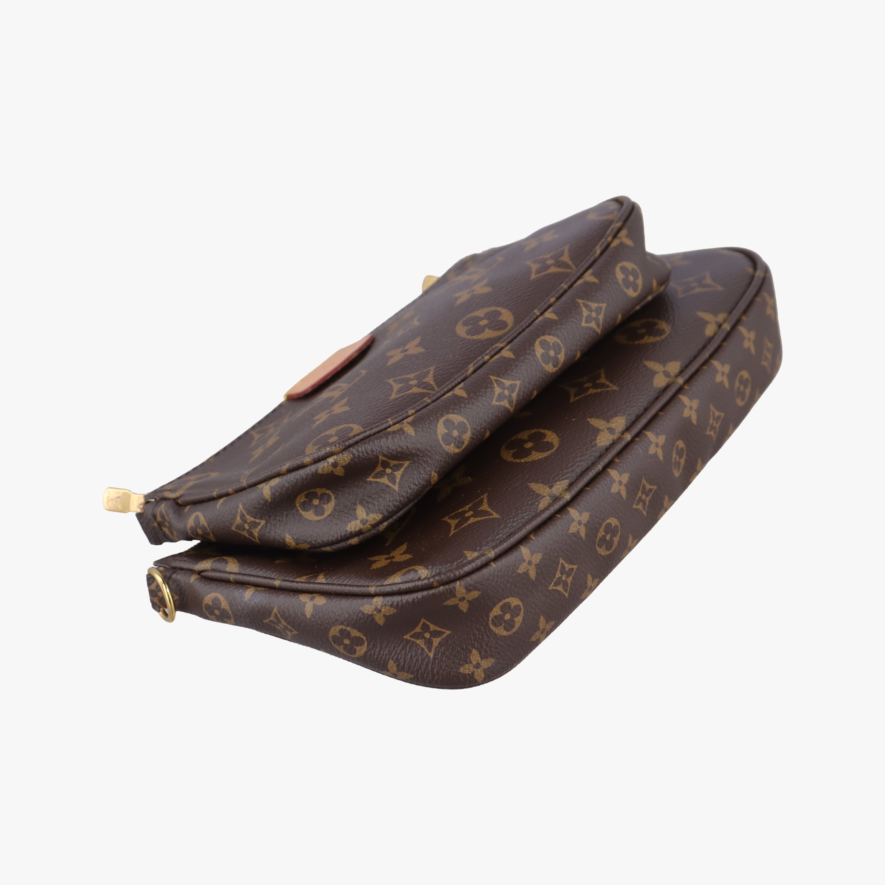 Pre-owned Louis Vuitton MULTI POCHETTE ACCESSOIRES MARRON×ROSE CLAIRE Monogram Canvas M44840 shoulderbag | stylenewstar