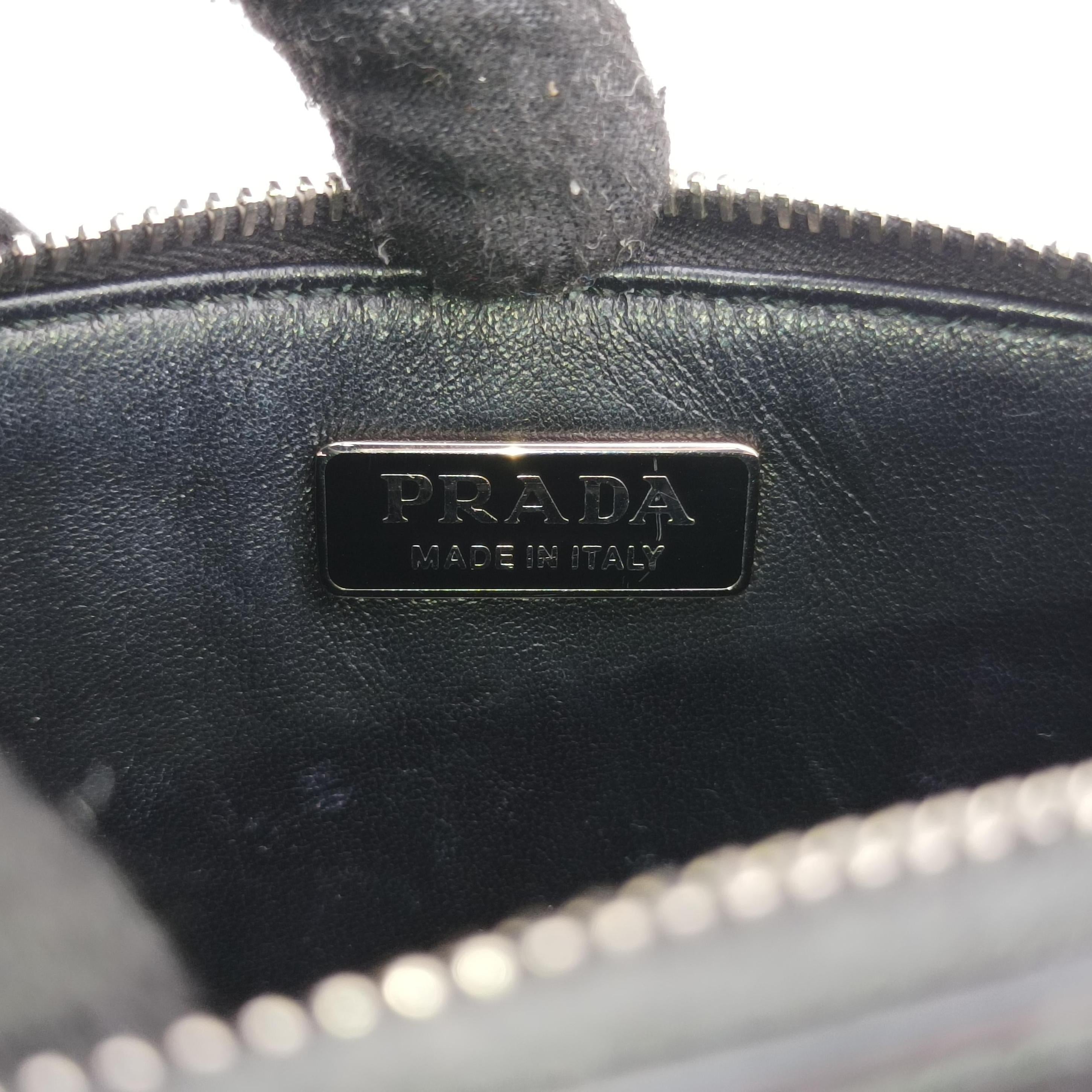 Vintage Prada Triangle Logo Black leather 1BC155 handbag | stylenewstar