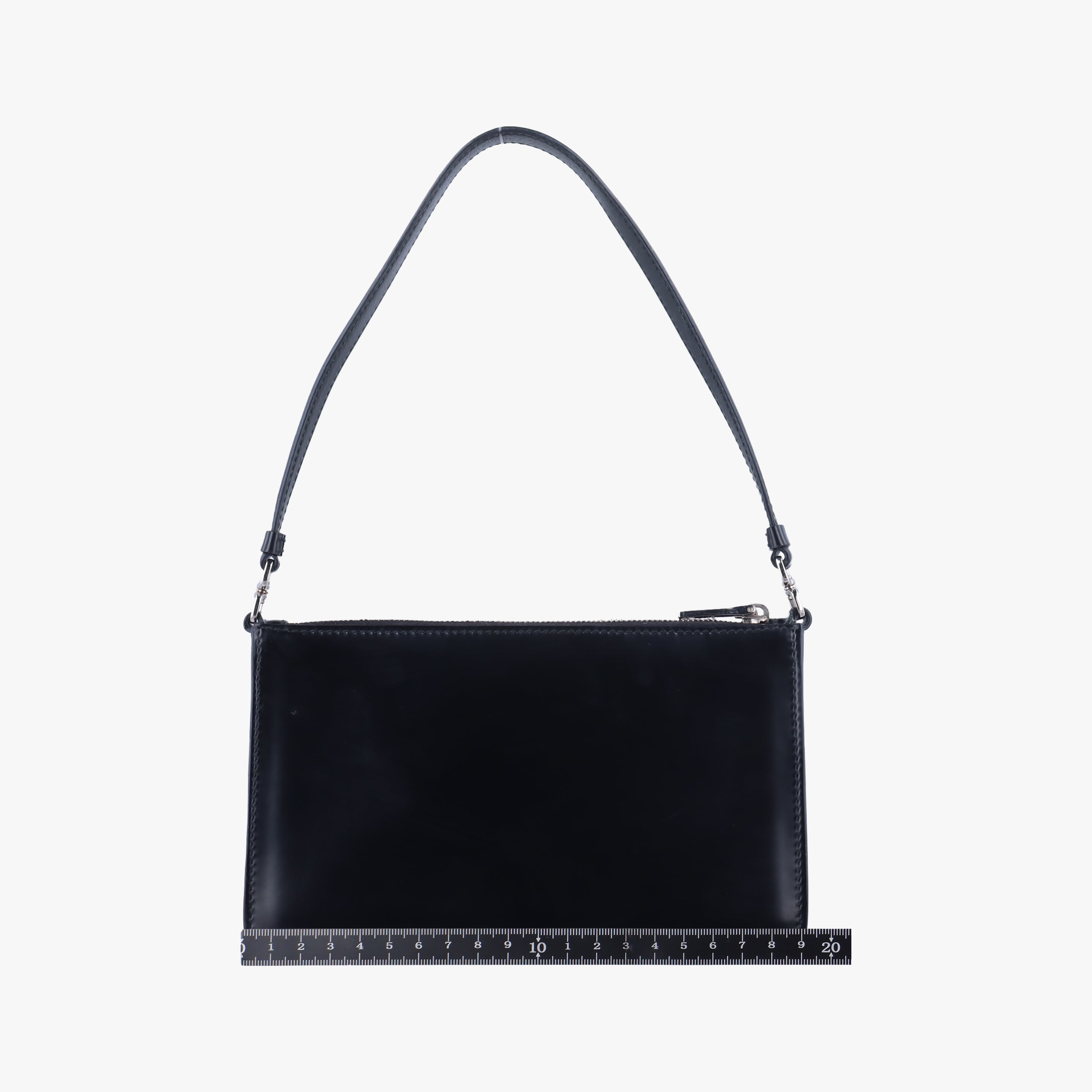 Vintage Prada Triangle Logo Black leather 1BC155 handbag | stylenewstar
