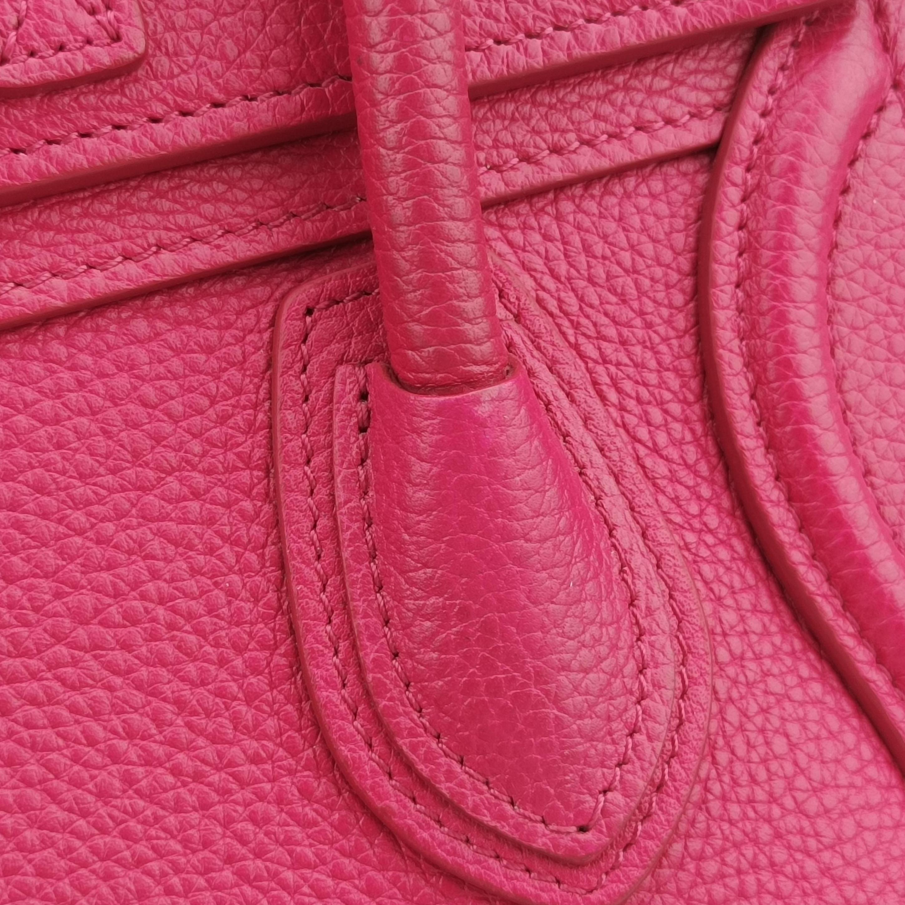 Secondhand Celine luggage nano shopper Rose Leather  shoulderbag | stylenewstar