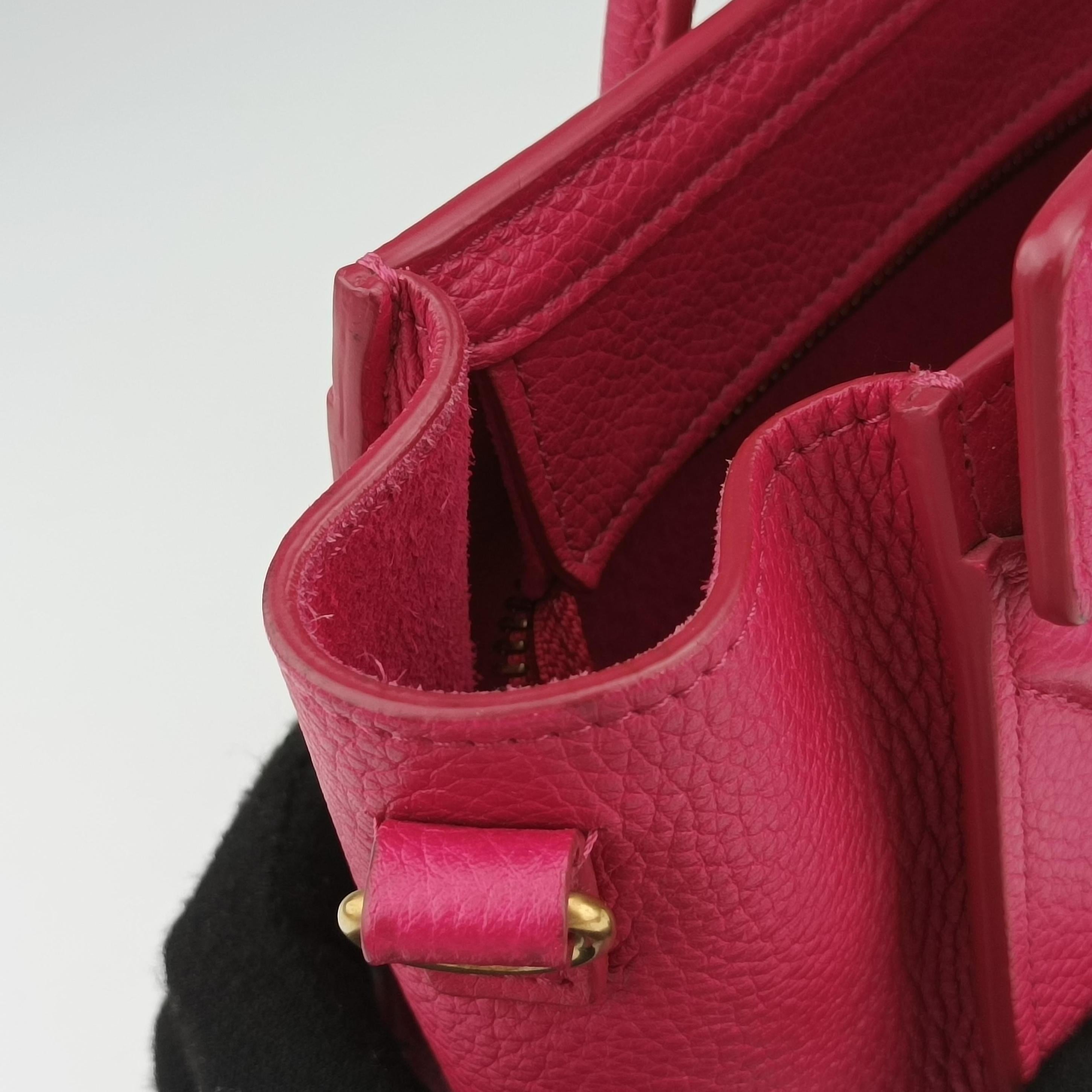 Secondhand Celine luggage nano shopper Rose Leather  shoulderbag | stylenewstar