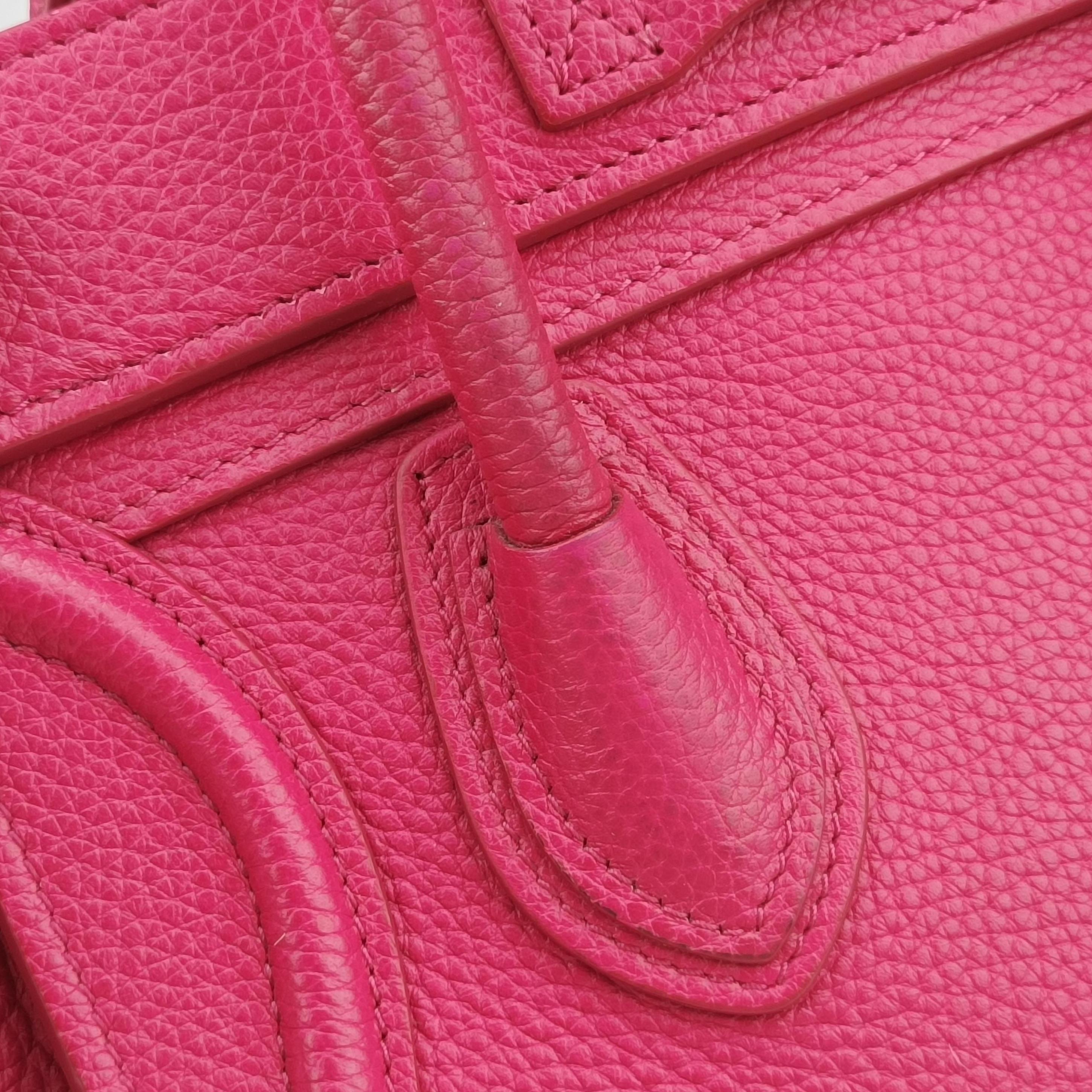 Secondhand Celine luggage nano shopper Rose Leather  shoulderbag | stylenewstar