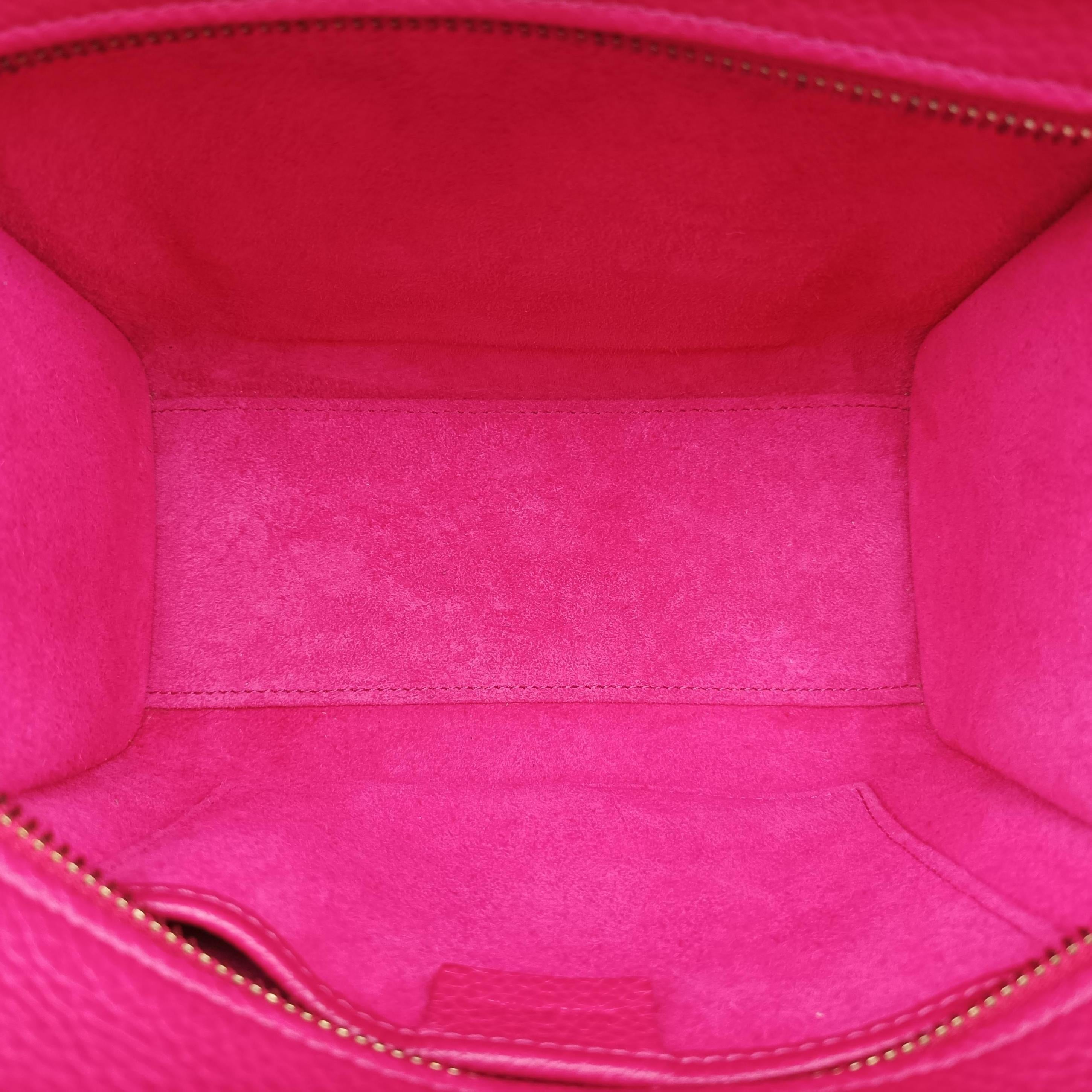 Secondhand Celine luggage nano shopper Rose Leather  shoulderbag | stylenewstar