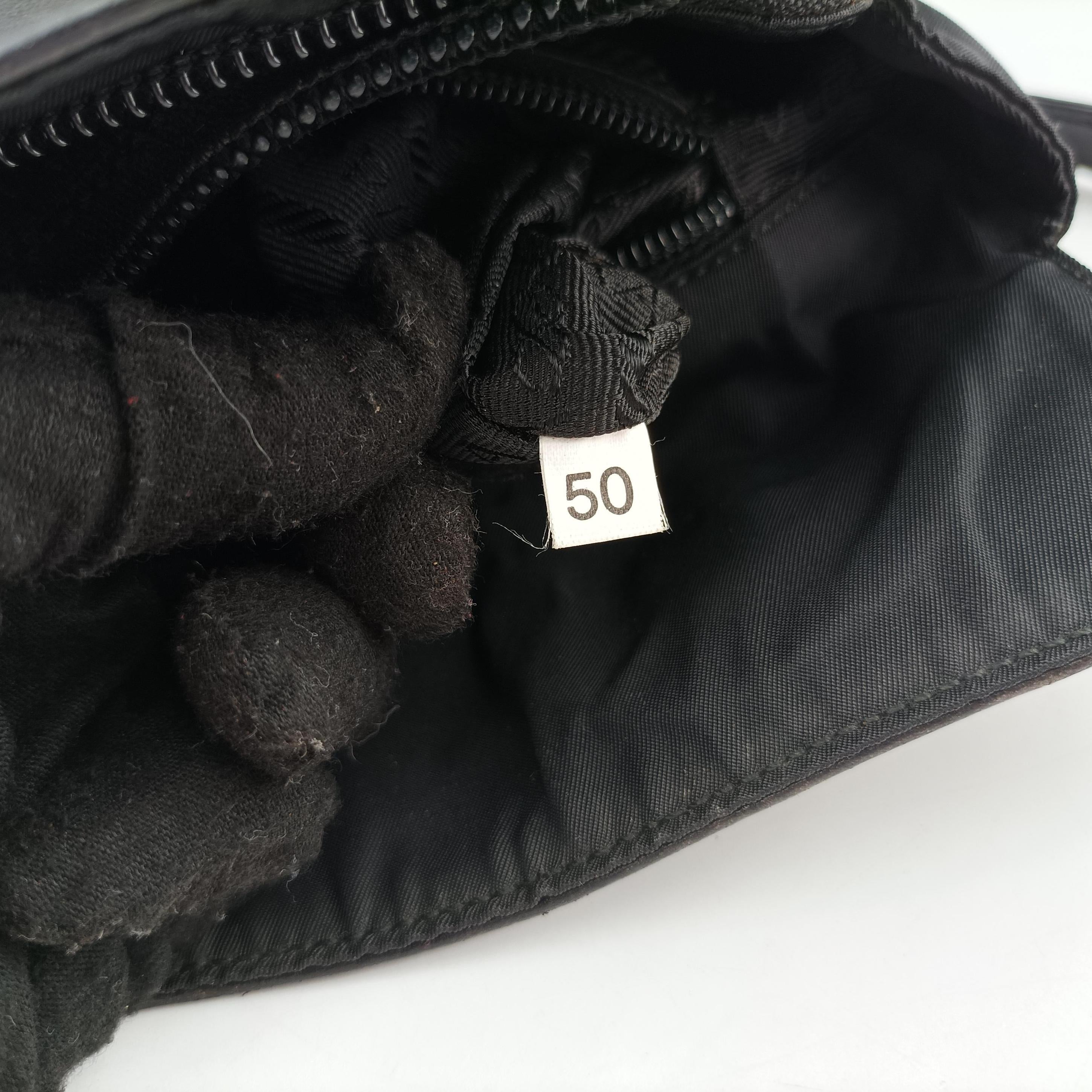 Vintage Prada Nappa Catena Black Leather  shoulderbag | stylenewstar