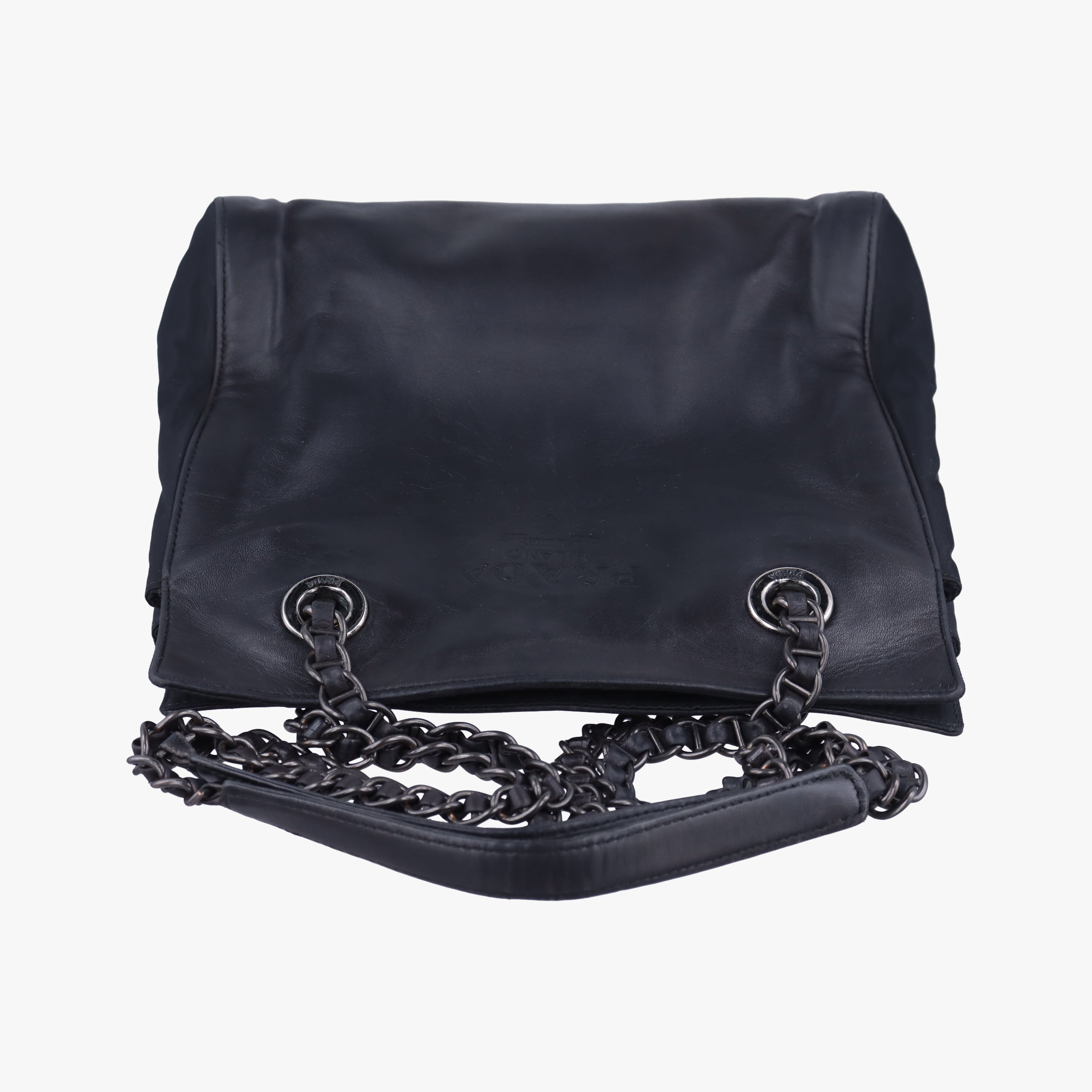 Vintage Prada Nappa Catena Black Leather  shoulderbag | stylenewstar