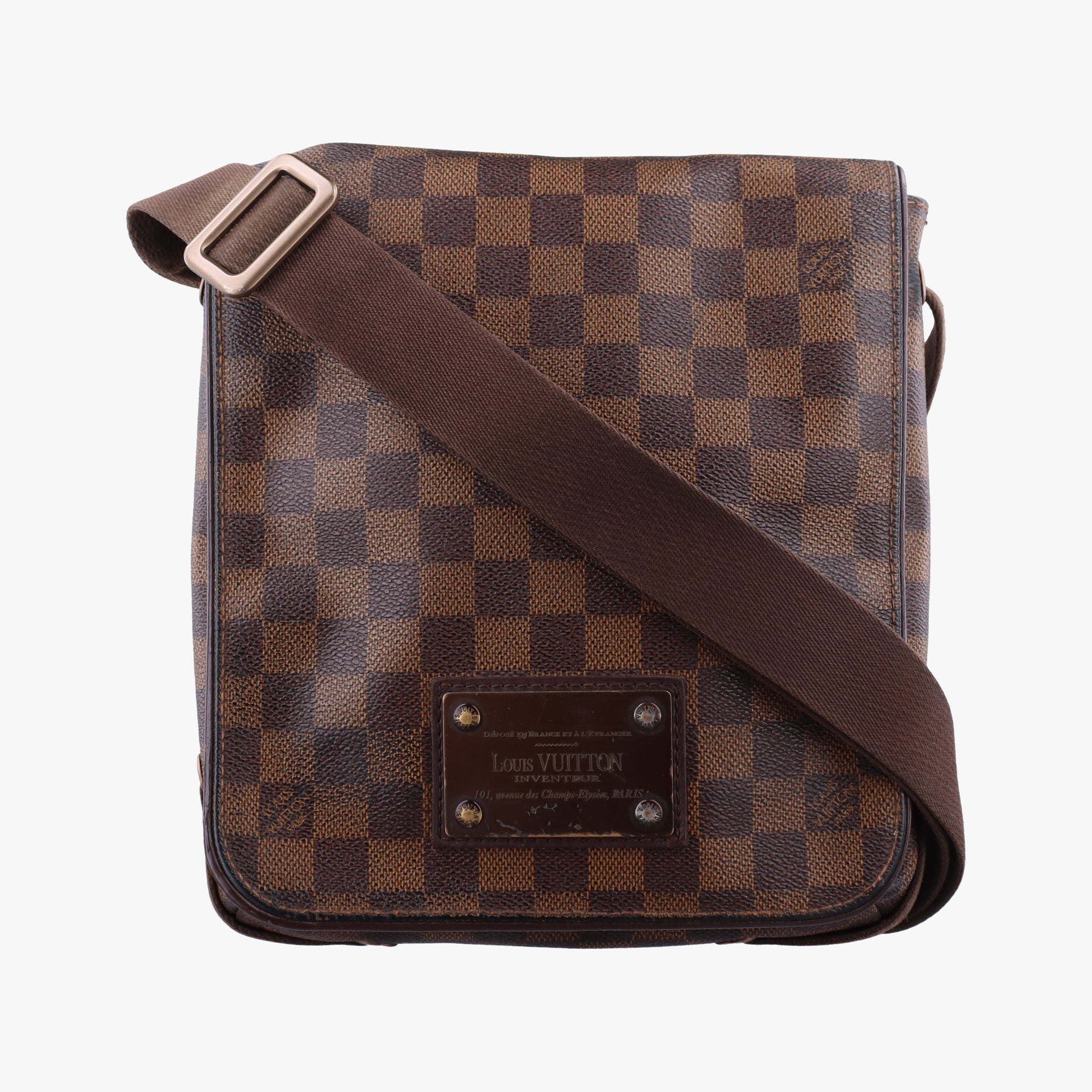 Vintage Louis Vuitton BROOKLYN PM EBENE Damier Canvas N51210 shoulderbag | stylenewstar