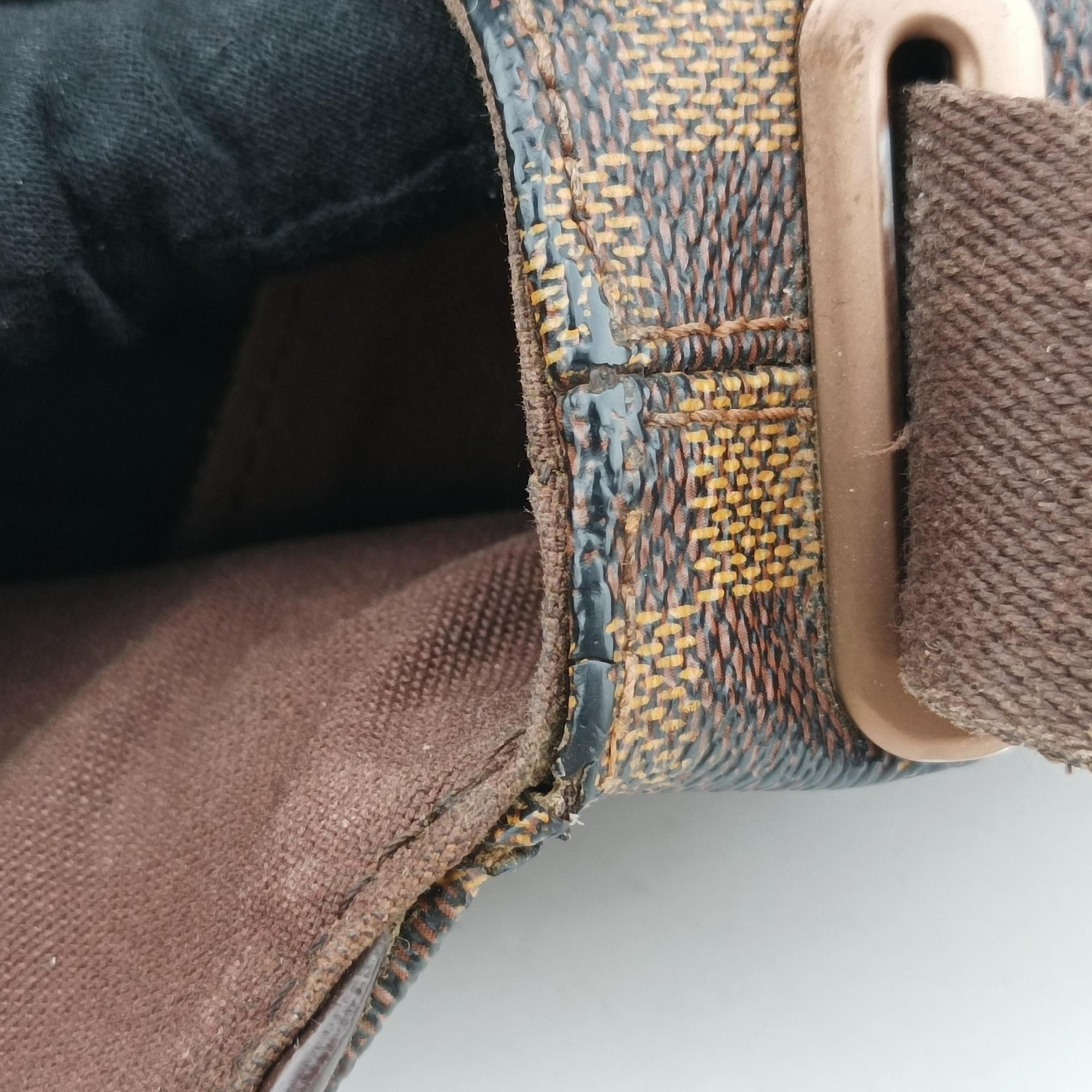 Vintage Louis Vuitton BROOKLYN PM EBENE Damier Canvas N51210 shoulderbag | stylenewstar