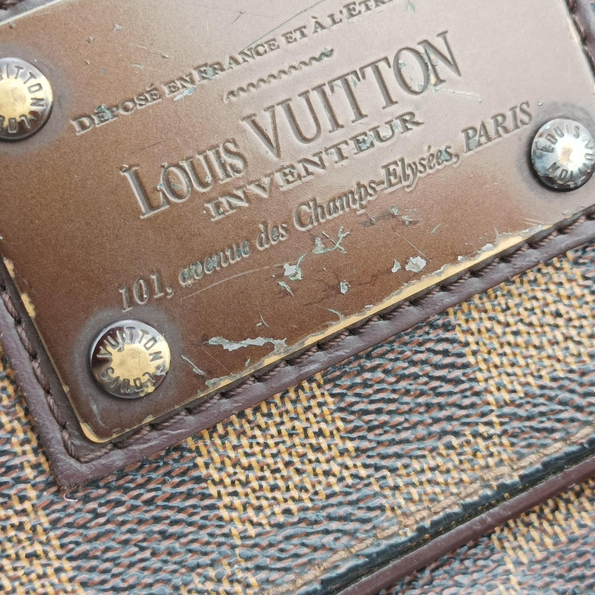 Vintage Louis Vuitton BROOKLYN PM EBENE Damier Canvas N51210 shoulderbag | stylenewstar