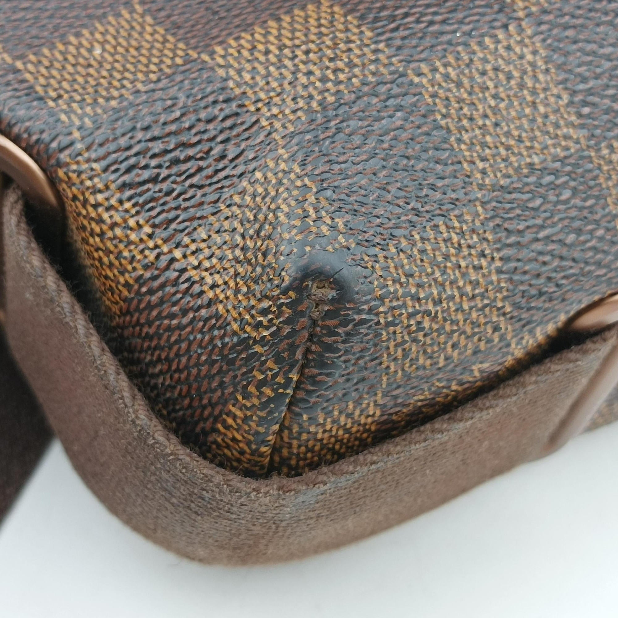 Vintage Louis Vuitton BROOKLYN PM EBENE Damier Canvas N51210 shoulderbag | stylenewstar