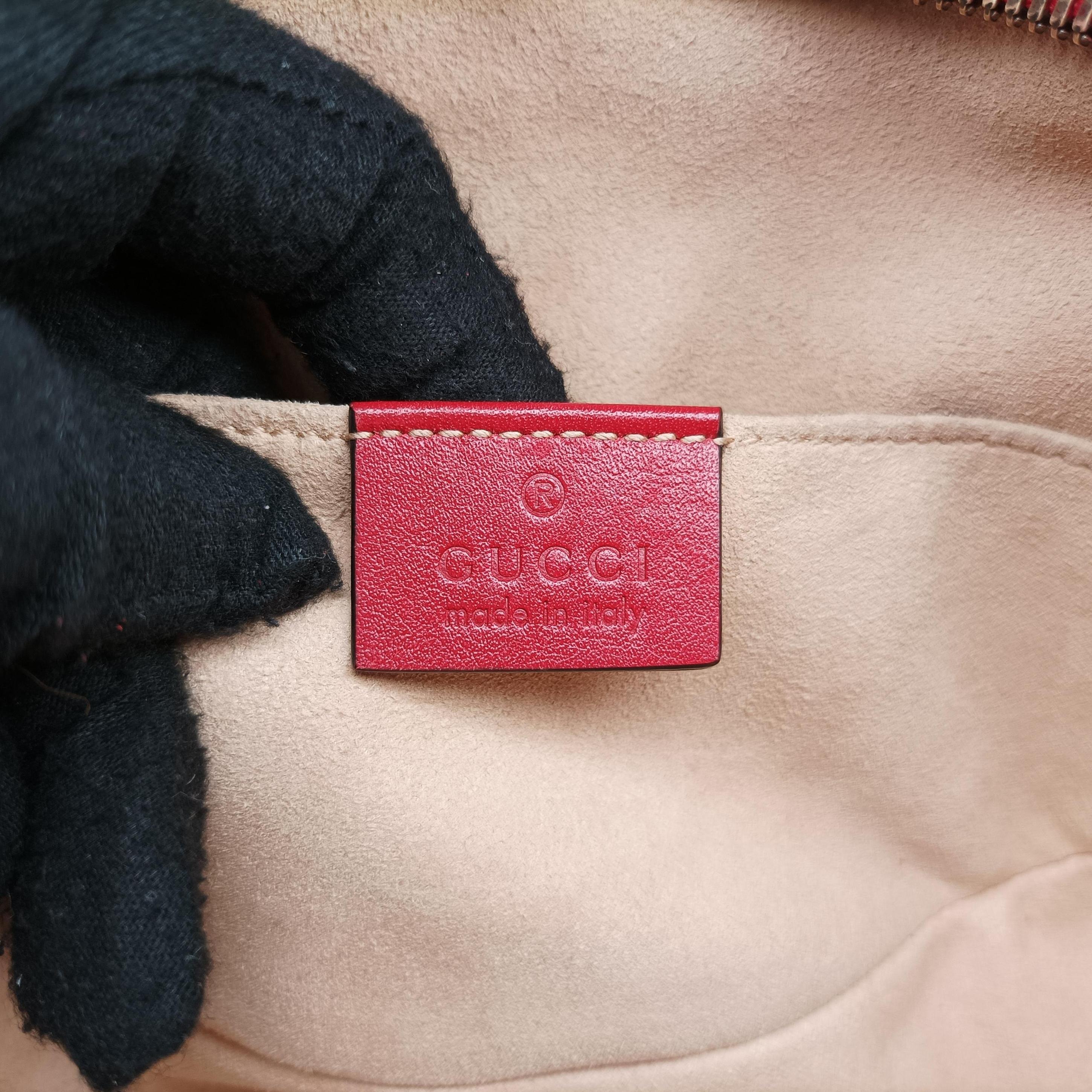 Vintage Gucci GG Marmont Red Leather 491294 bum bag/waist bag | stylenewstar