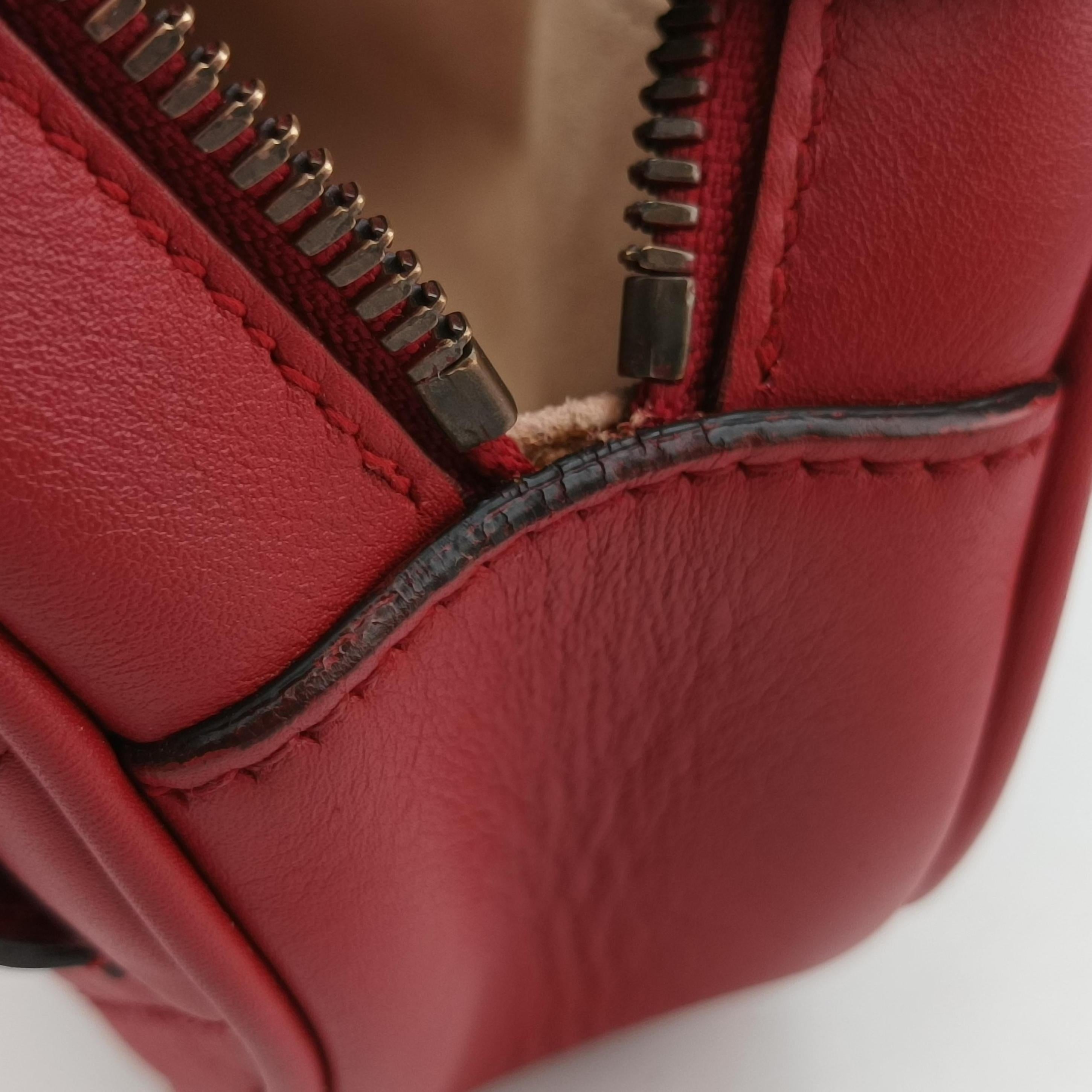 Vintage Gucci GG Marmont Red Leather 491294 bum bag/waist bag | stylenewstar