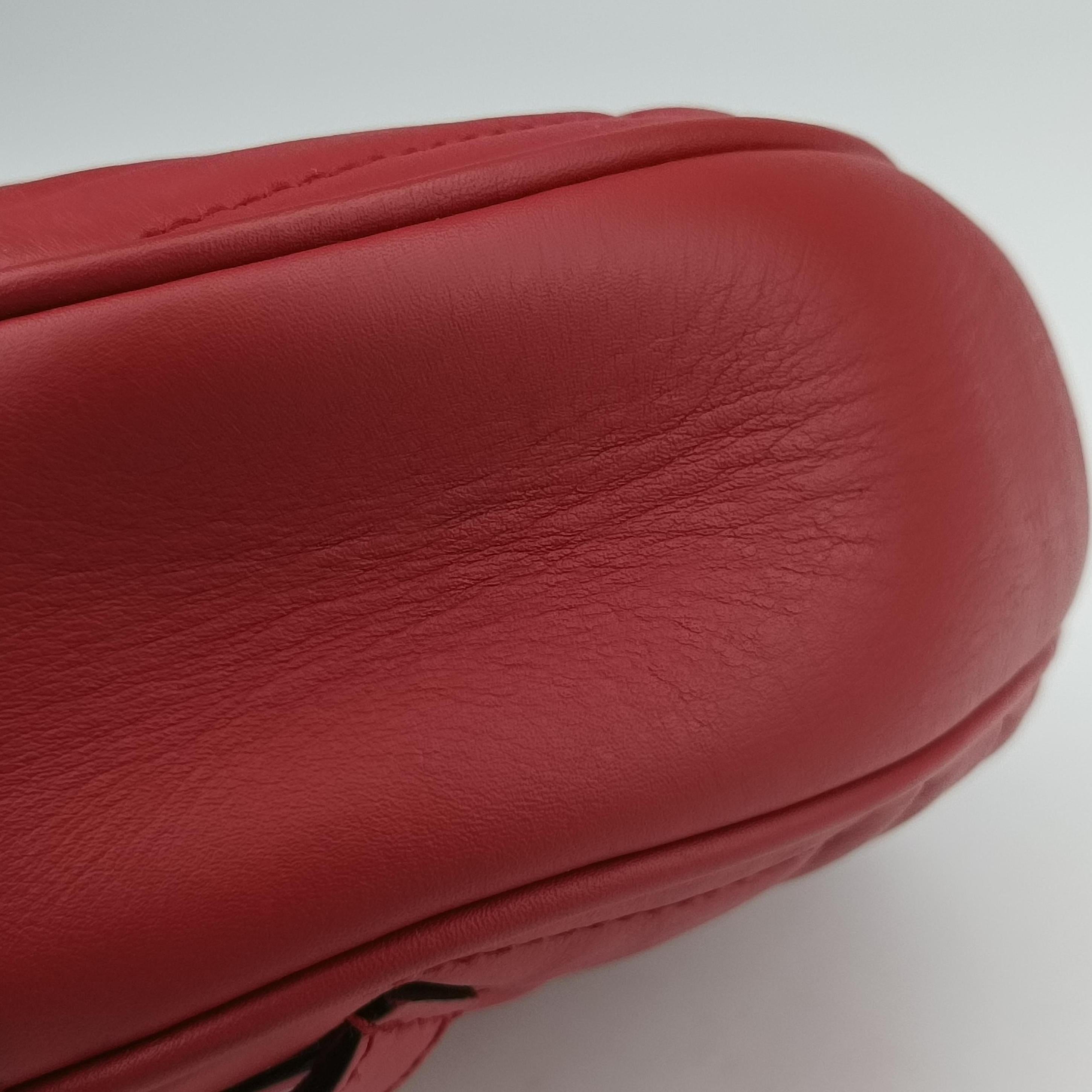Vintage Gucci GG Marmont Red Leather 491294 bum bag/waist bag | stylenewstar