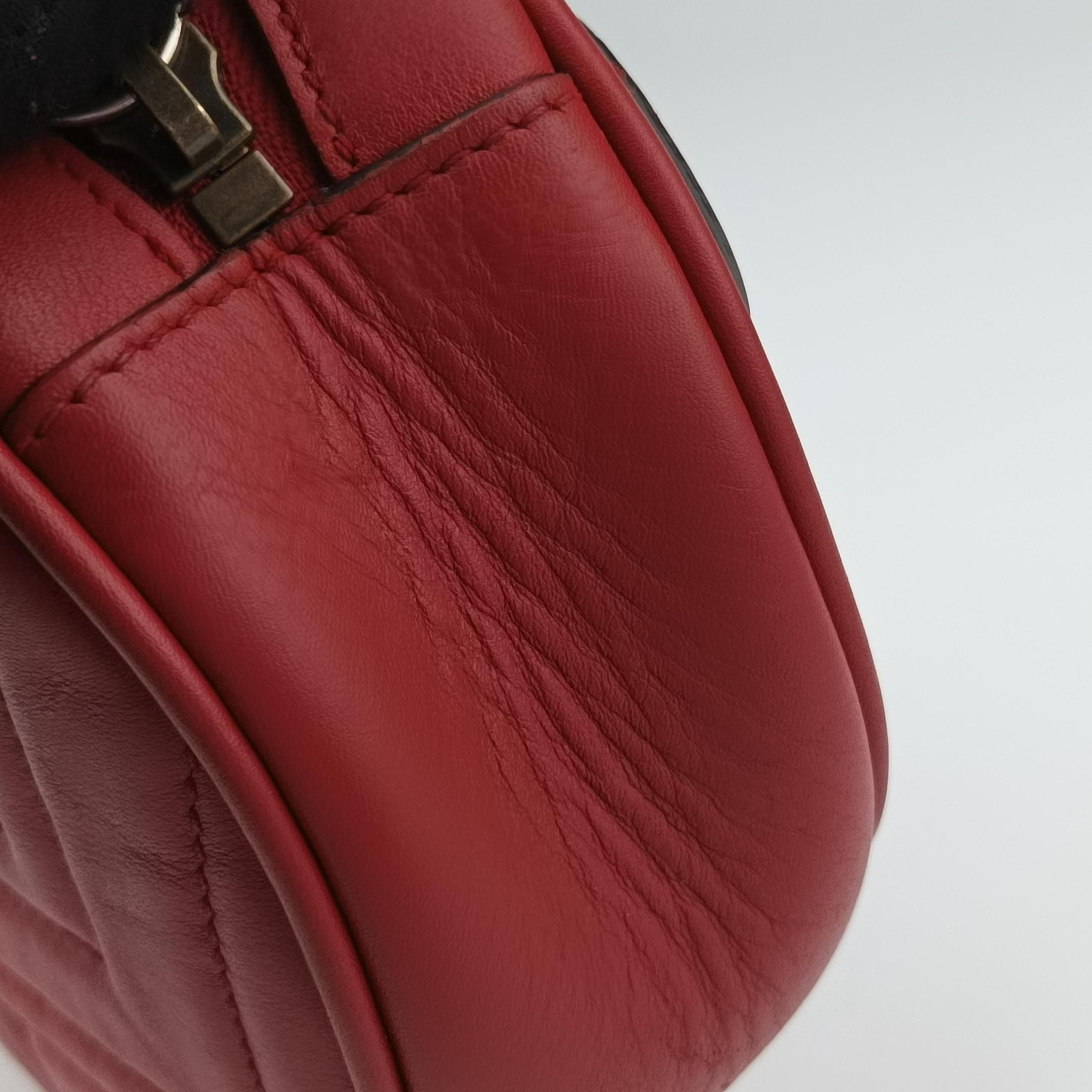 Vintage Gucci GG Marmont Red Leather 491294 bum bag/waist bag | stylenewstar