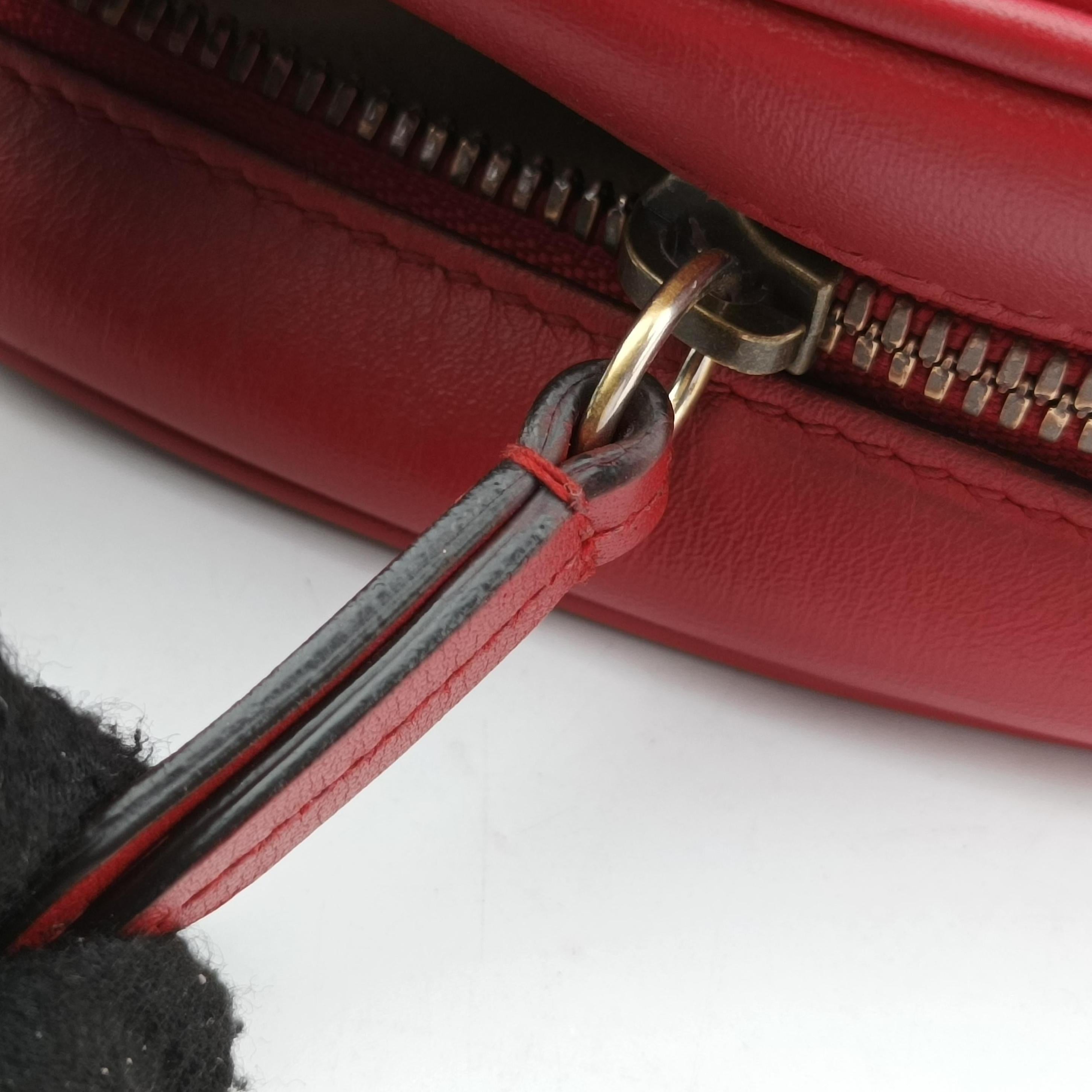 Vintage Gucci GG Marmont Red Leather 491294 bum bag/waist bag | stylenewstar