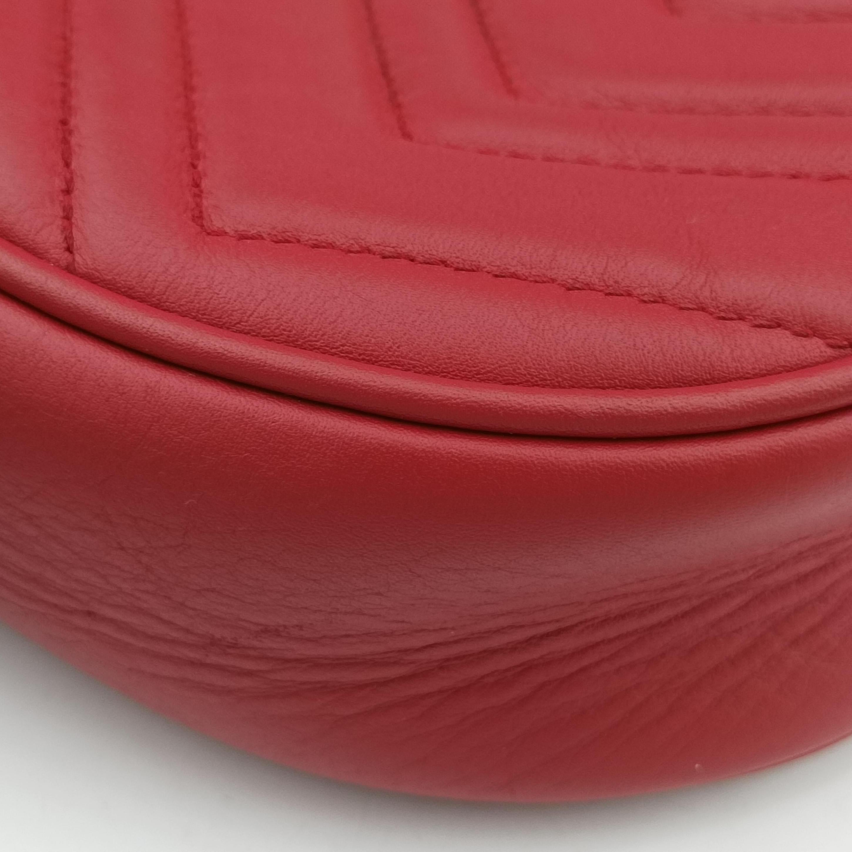Vintage Gucci GG Marmont Red Leather 491294 bum bag/waist bag | stylenewstar