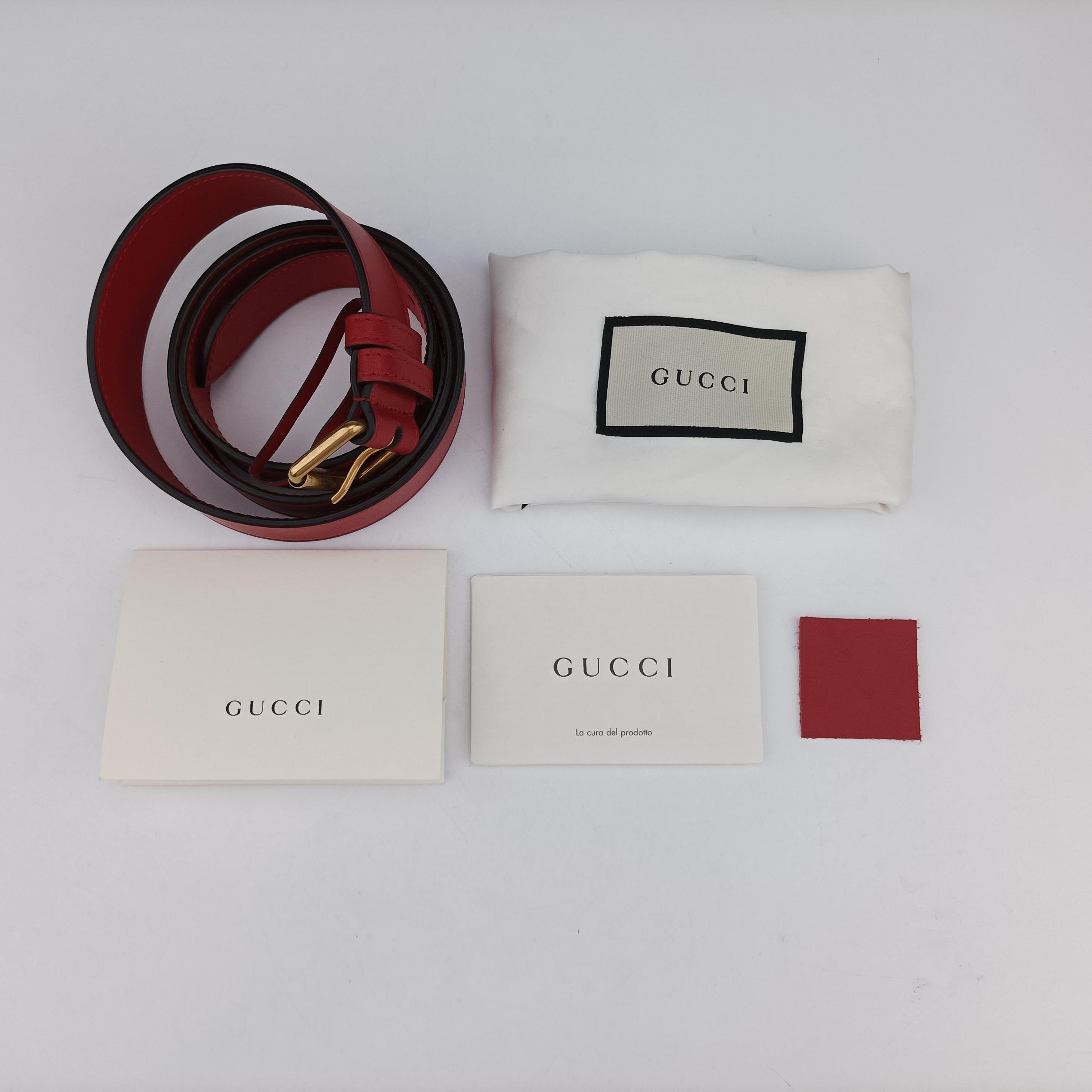 Vintage Gucci GG Marmont Red Leather 491294 bum bag/waist bag | stylenewstar