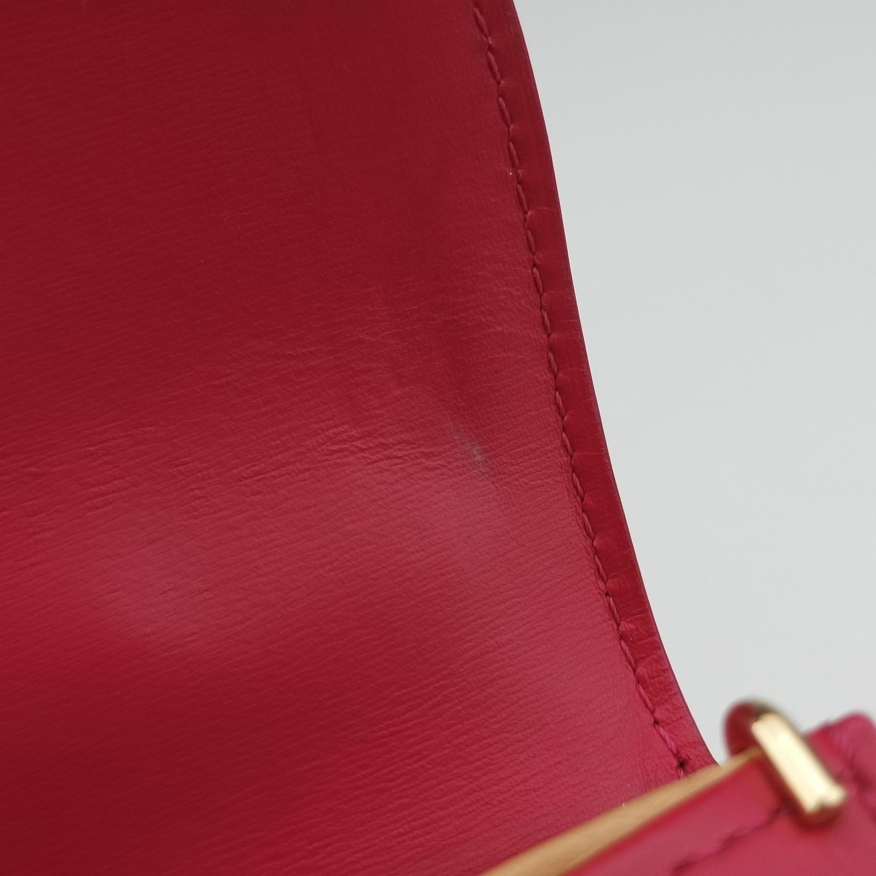 Vintage Delvaux Brillant Mini Red leather  handbag | stylenewstar