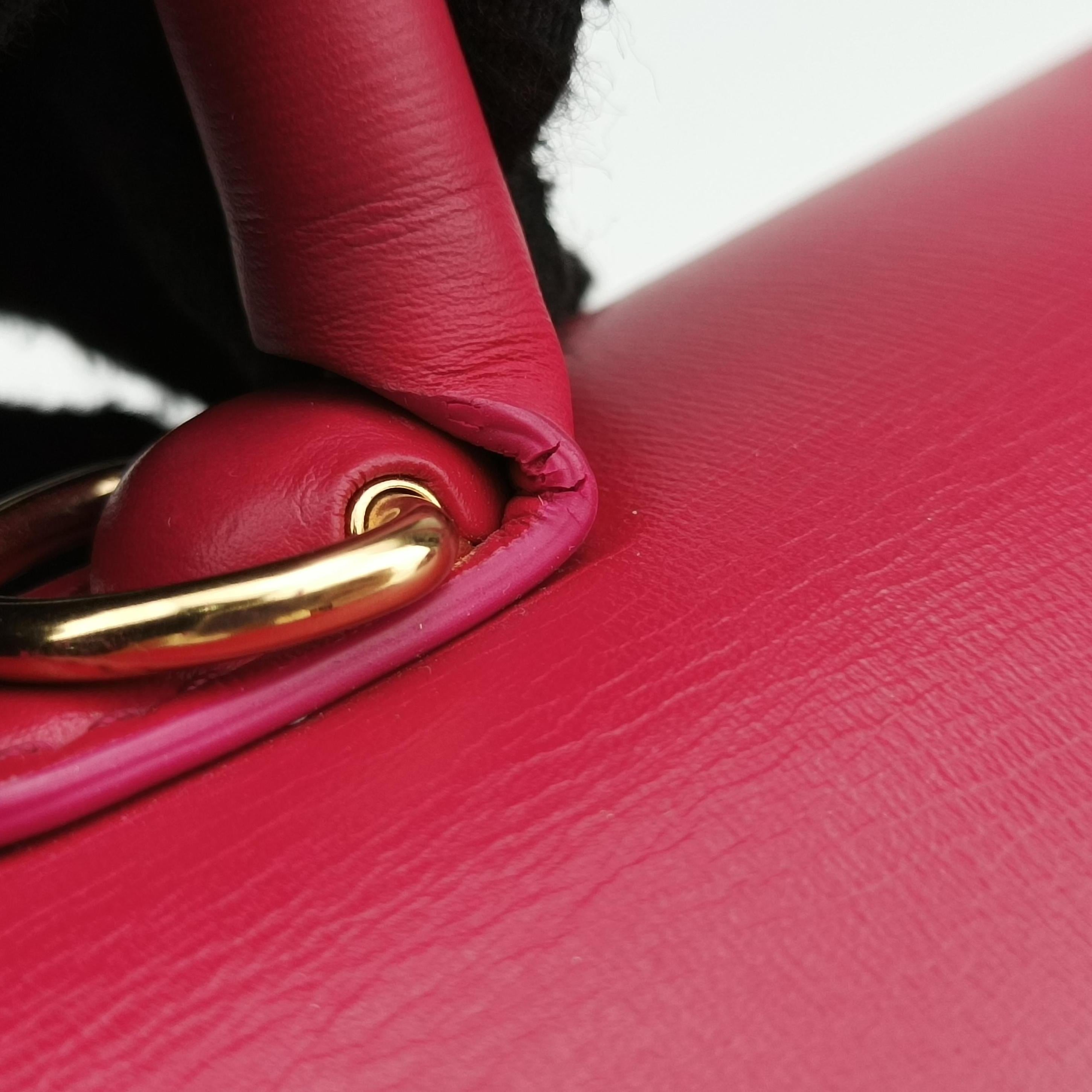 Vintage Delvaux Brillant Mini Red leather  handbag | stylenewstar