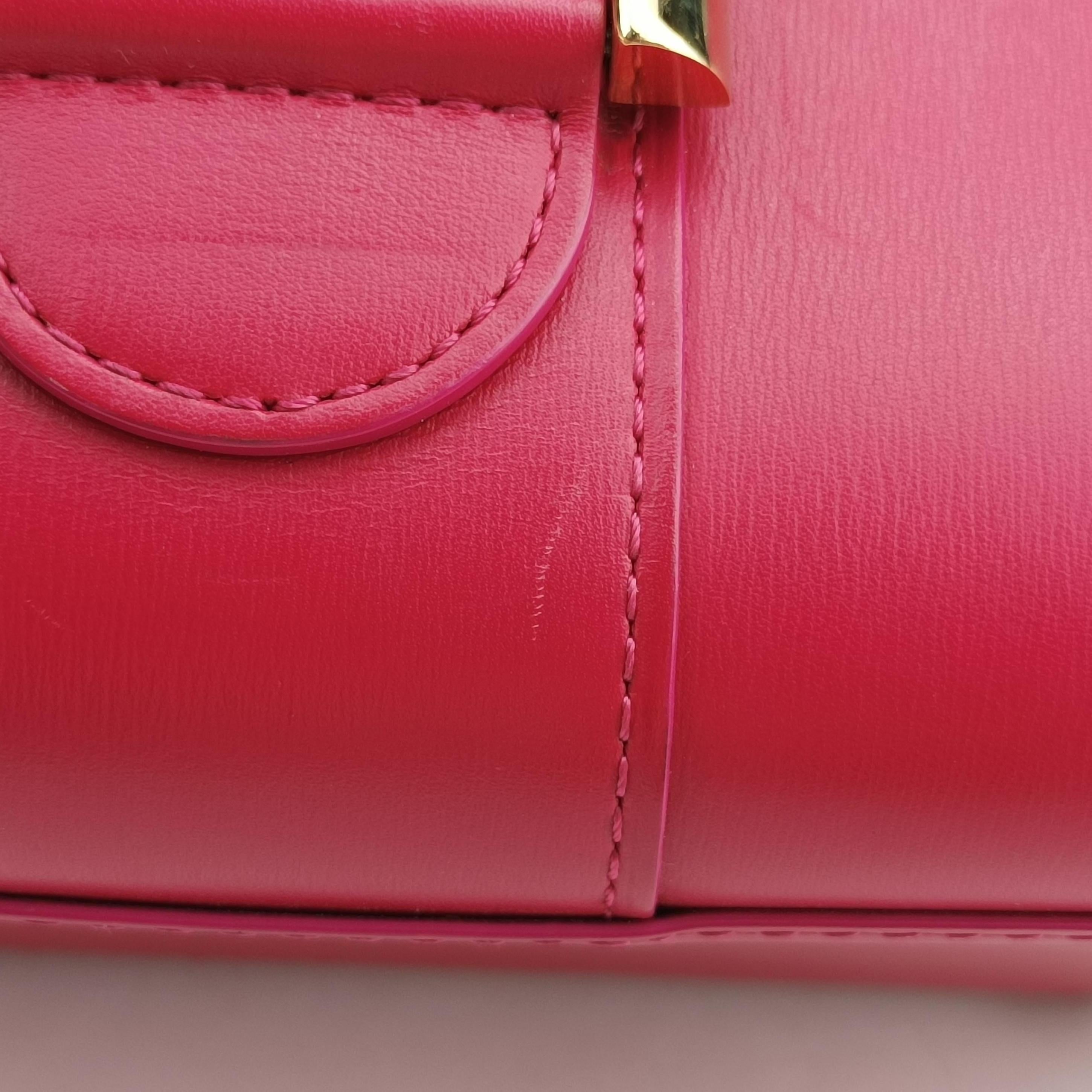 Vintage Delvaux Brillant Mini Red leather  handbag | stylenewstar