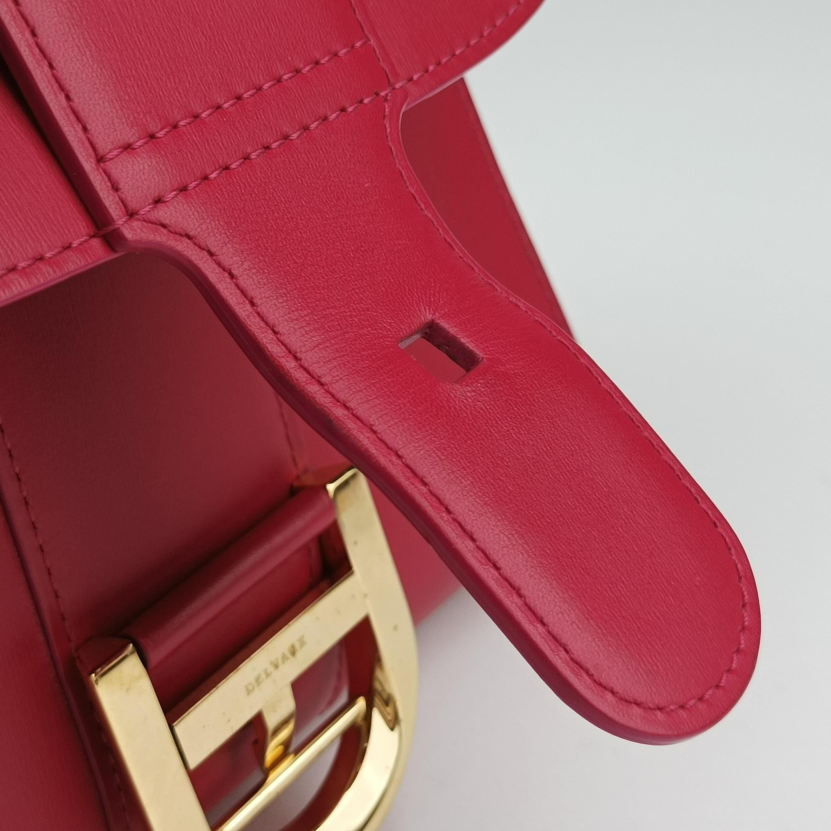 Vintage Delvaux Brillant Mini Red leather  handbag | stylenewstar