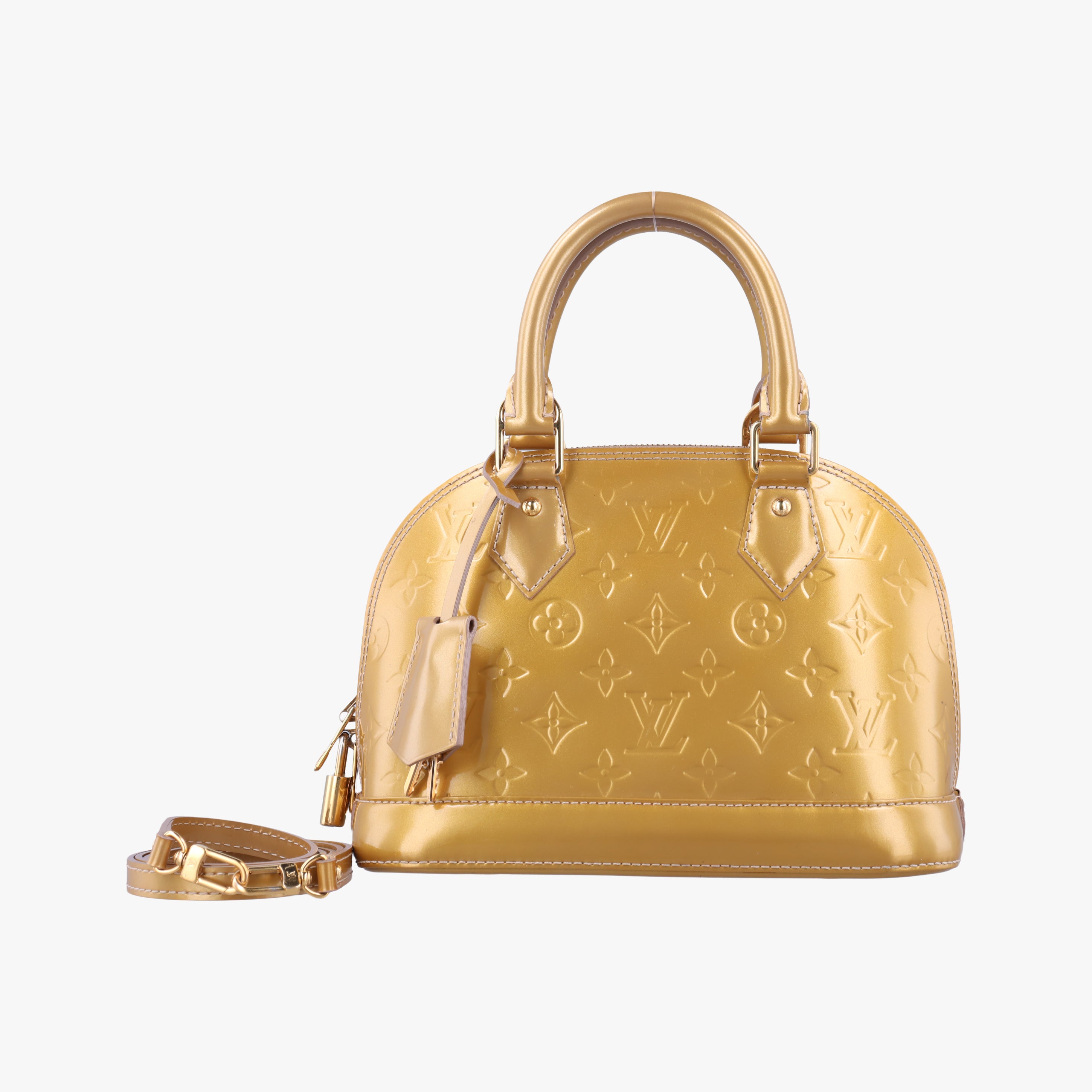 Vintage Louis Vuitton Alma BB Beige Poudre Vernis M91752 shoulderbag | stylenewstar