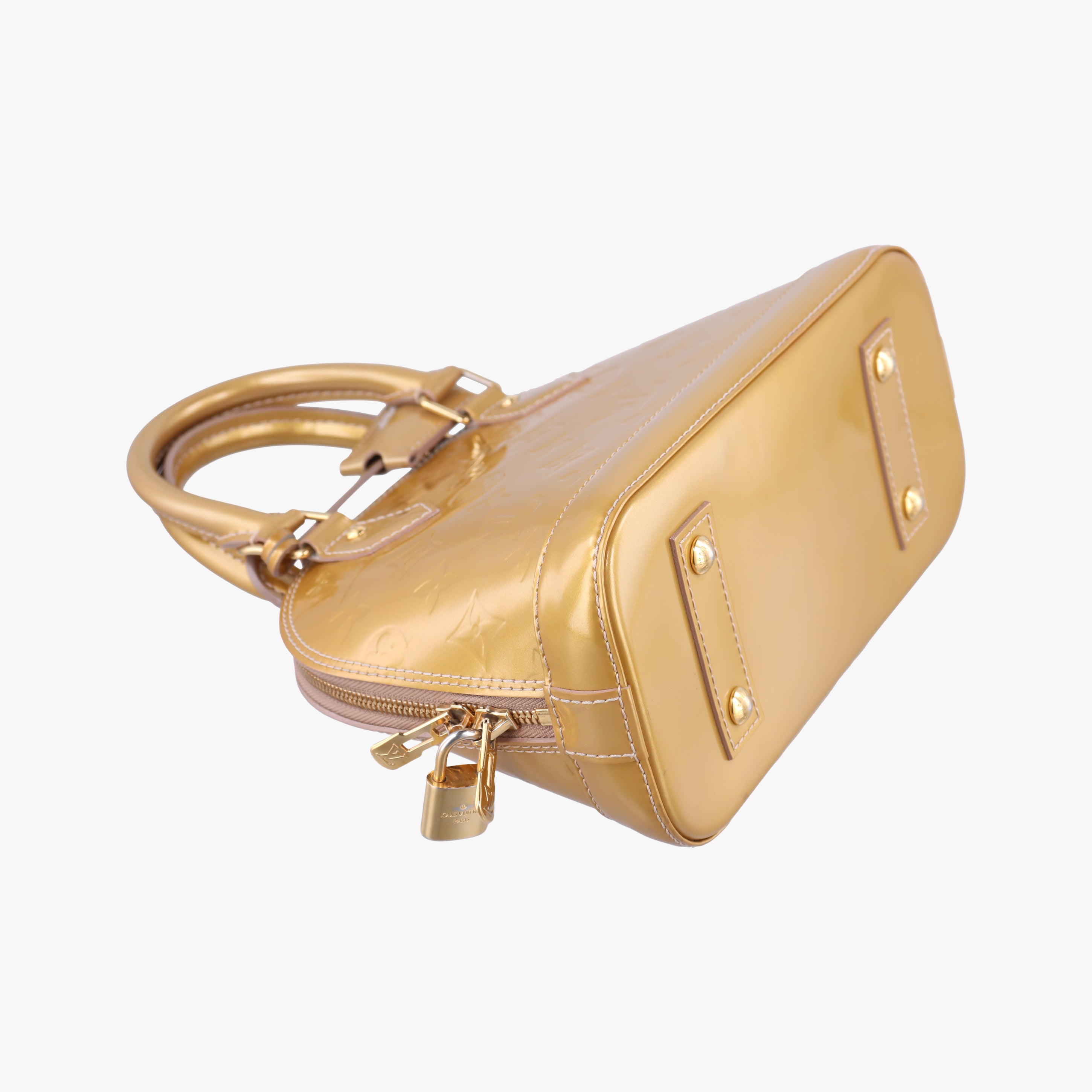Vintage Louis Vuitton Alma BB Beige Poudre Vernis M91752 shoulderbag | stylenewstar