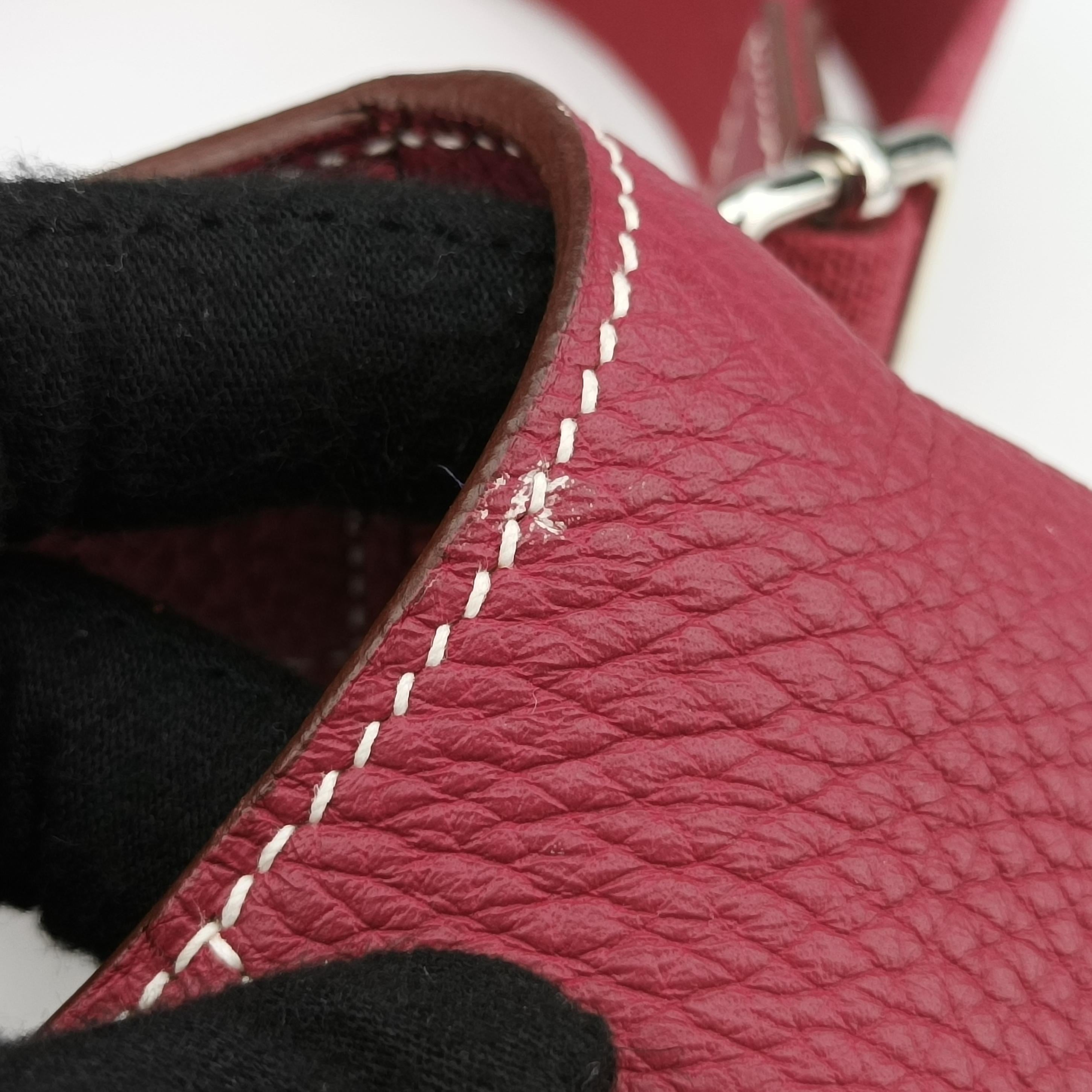Pre-owned Hermes Sac Good News GM Burgundy Leather  shoulderbag | stylenewstar