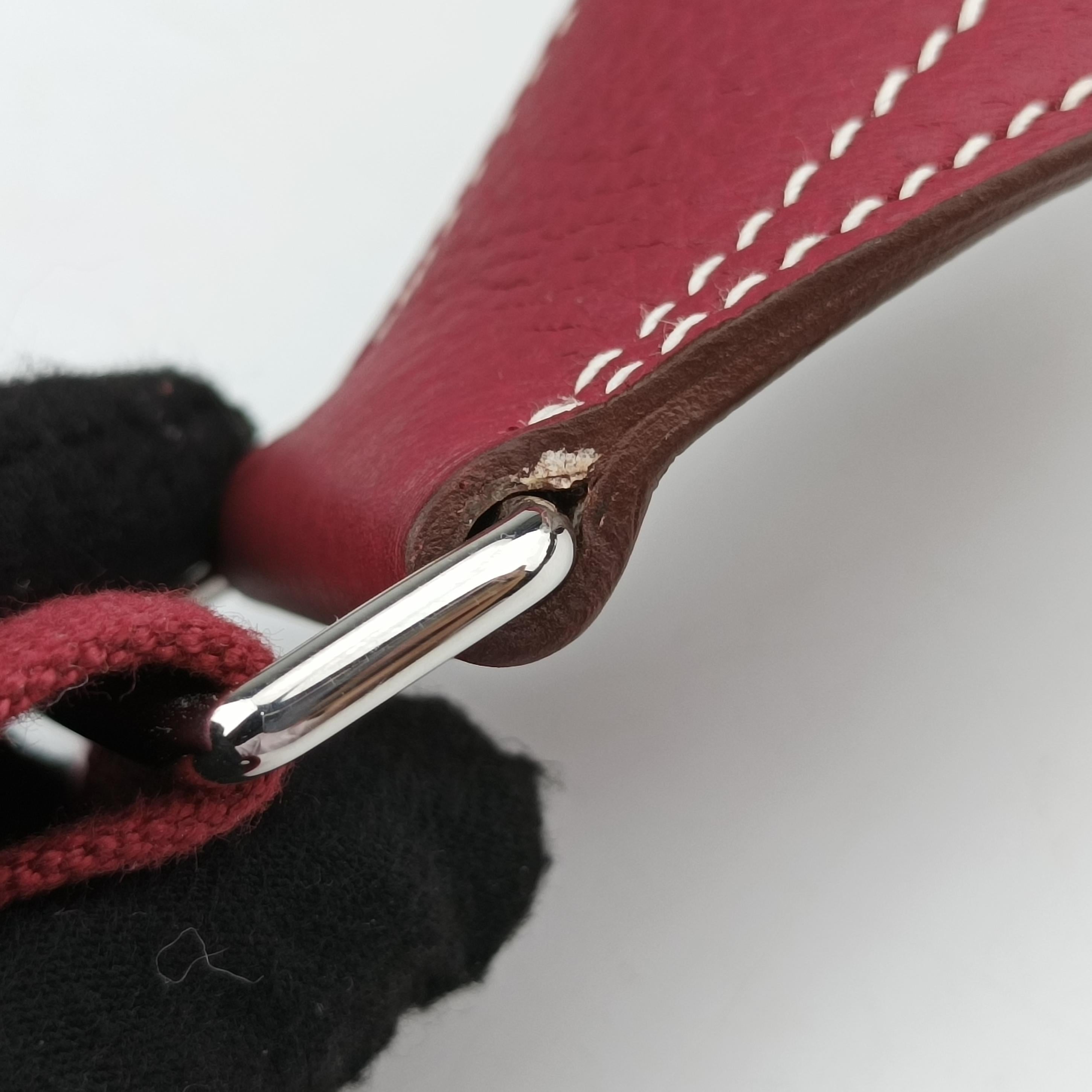 Pre-owned Hermes Sac Good News GM Burgundy Leather  shoulderbag | stylenewstar