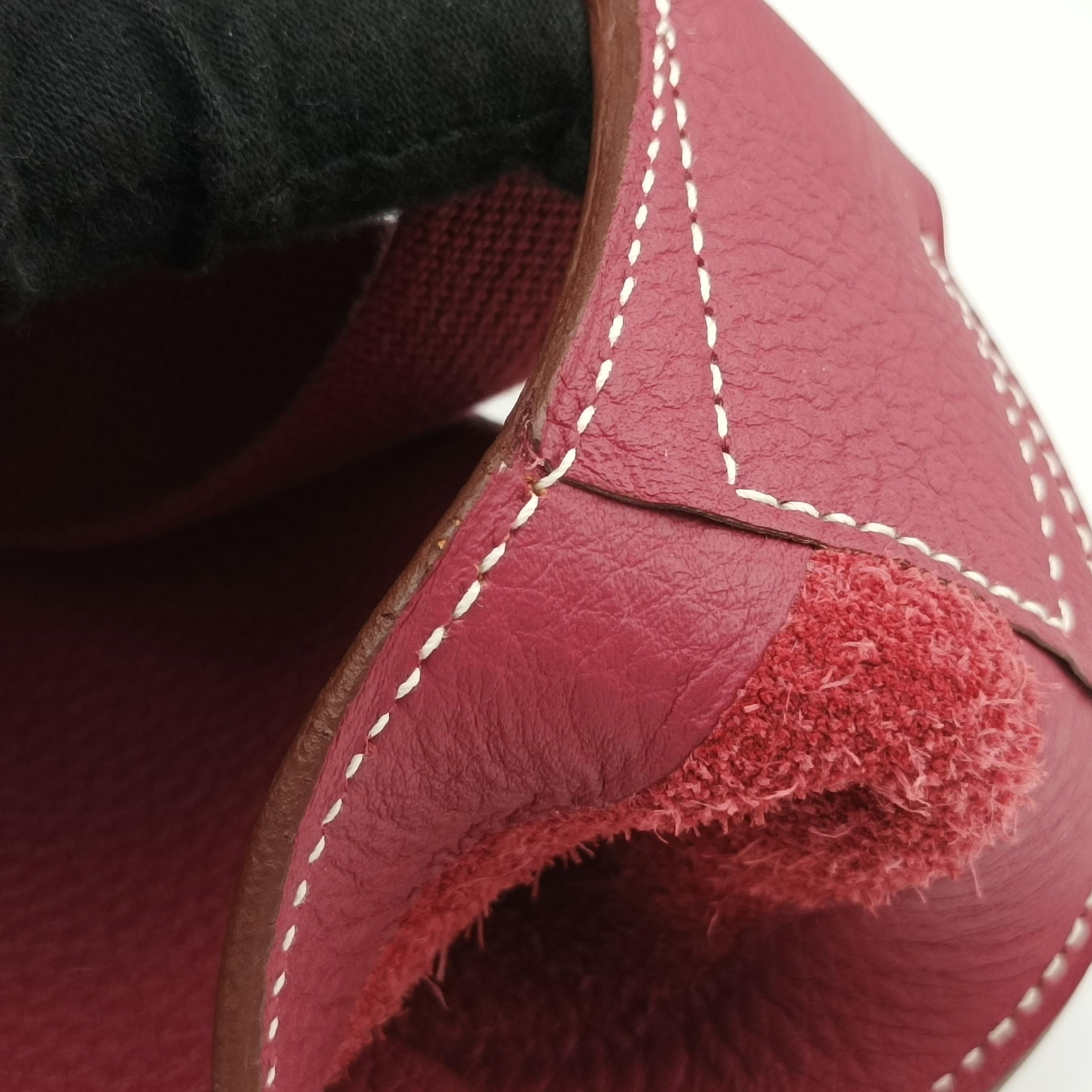 Pre-owned Hermes Sac Good News GM Burgundy Leather  shoulderbag | stylenewstar