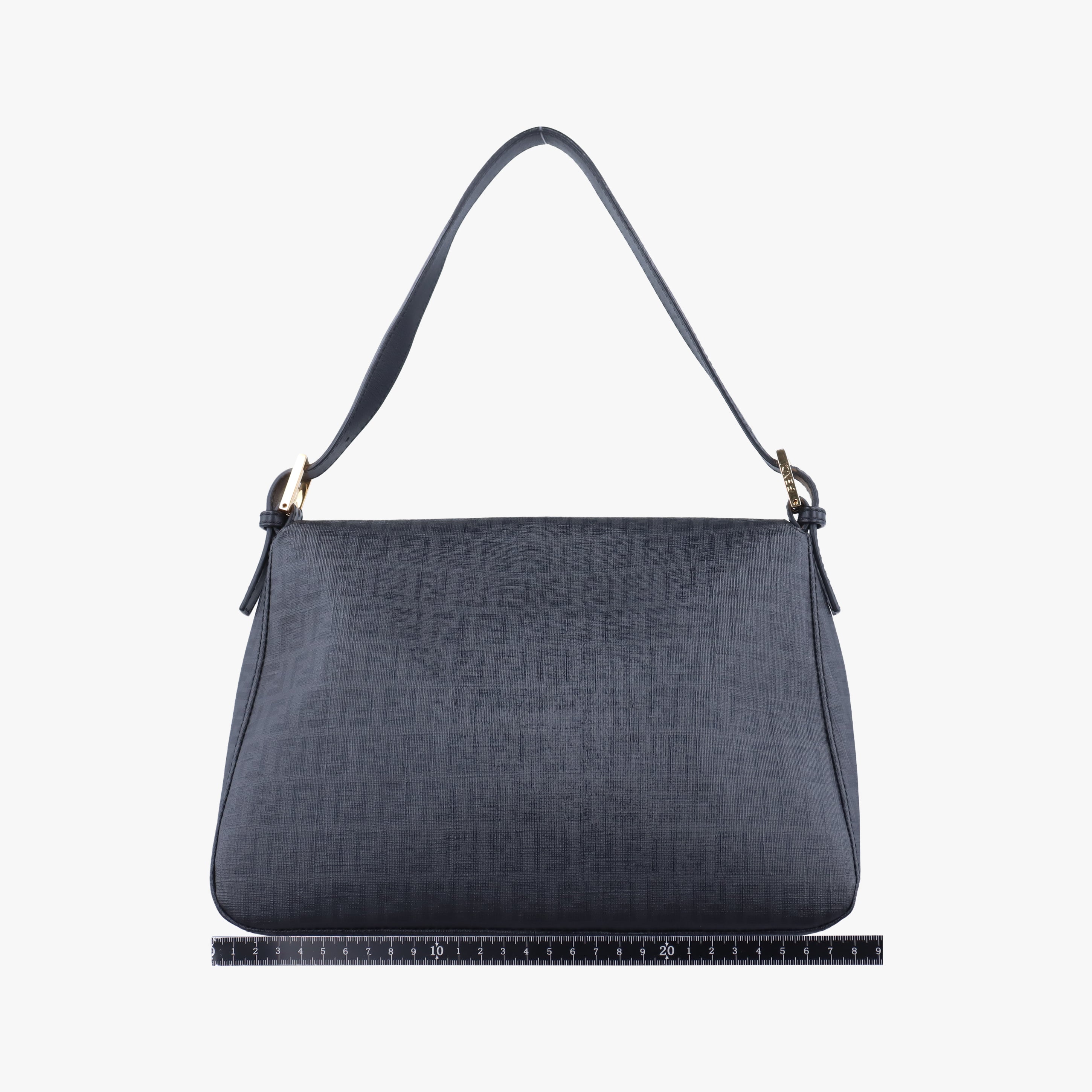 Vintage Fendi Baguette Zucchino Black PVC Coated Canvas 8BR001 shoulderbag | stylenewstar