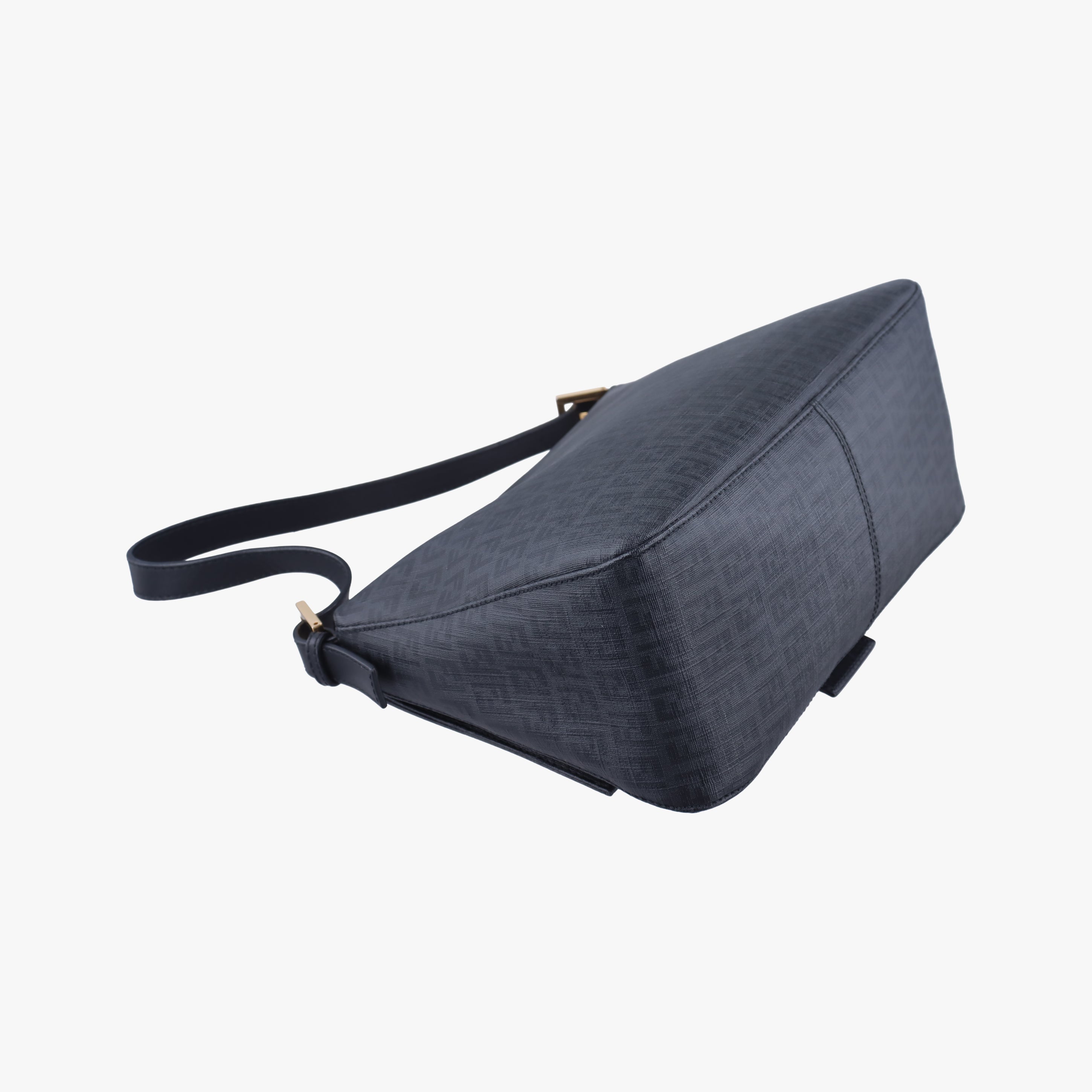 Vintage Fendi Baguette Zucchino Black PVC Coated Canvas 8BR001 shoulderbag | stylenewstar