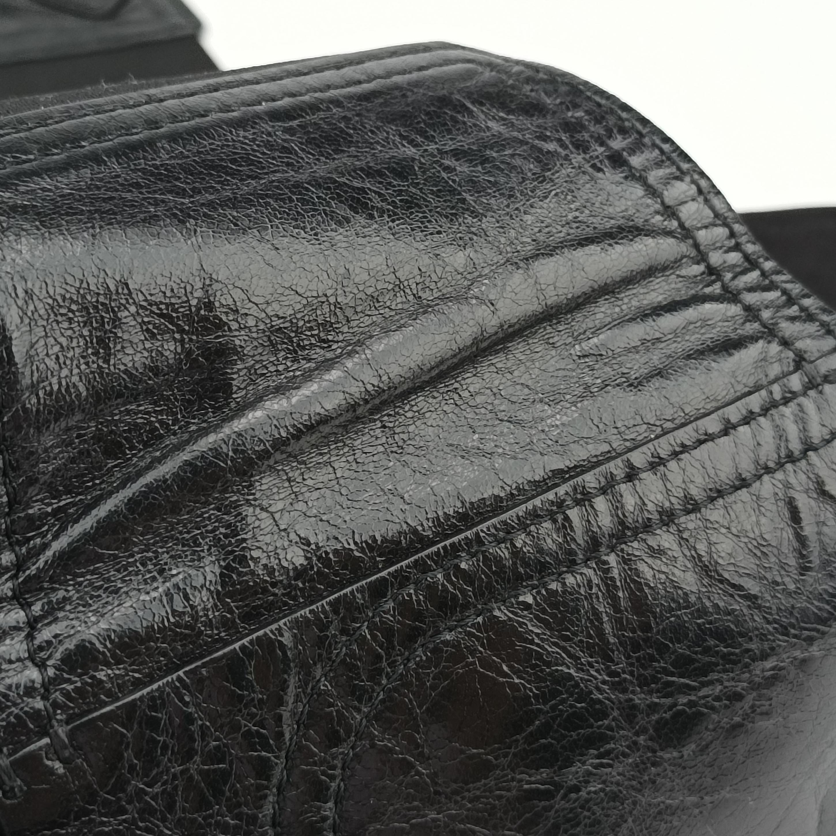 Pre-owned Christian Dior Saddle Belt Black Leather  bum bag/waist bag | stylenewstar