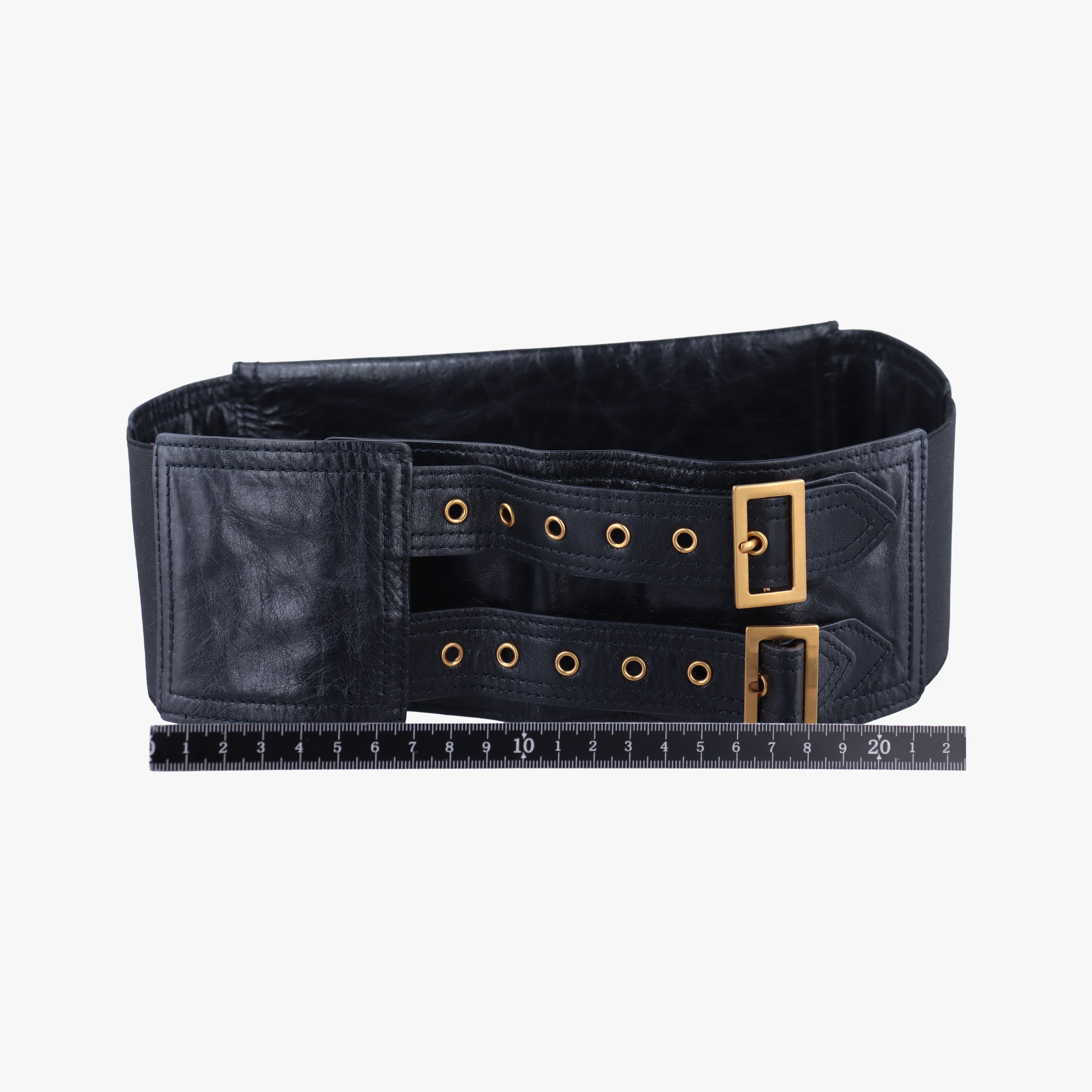 Pre-owned Christian Dior Saddle Belt Black Leather  bum bag/waist bag | stylenewstar