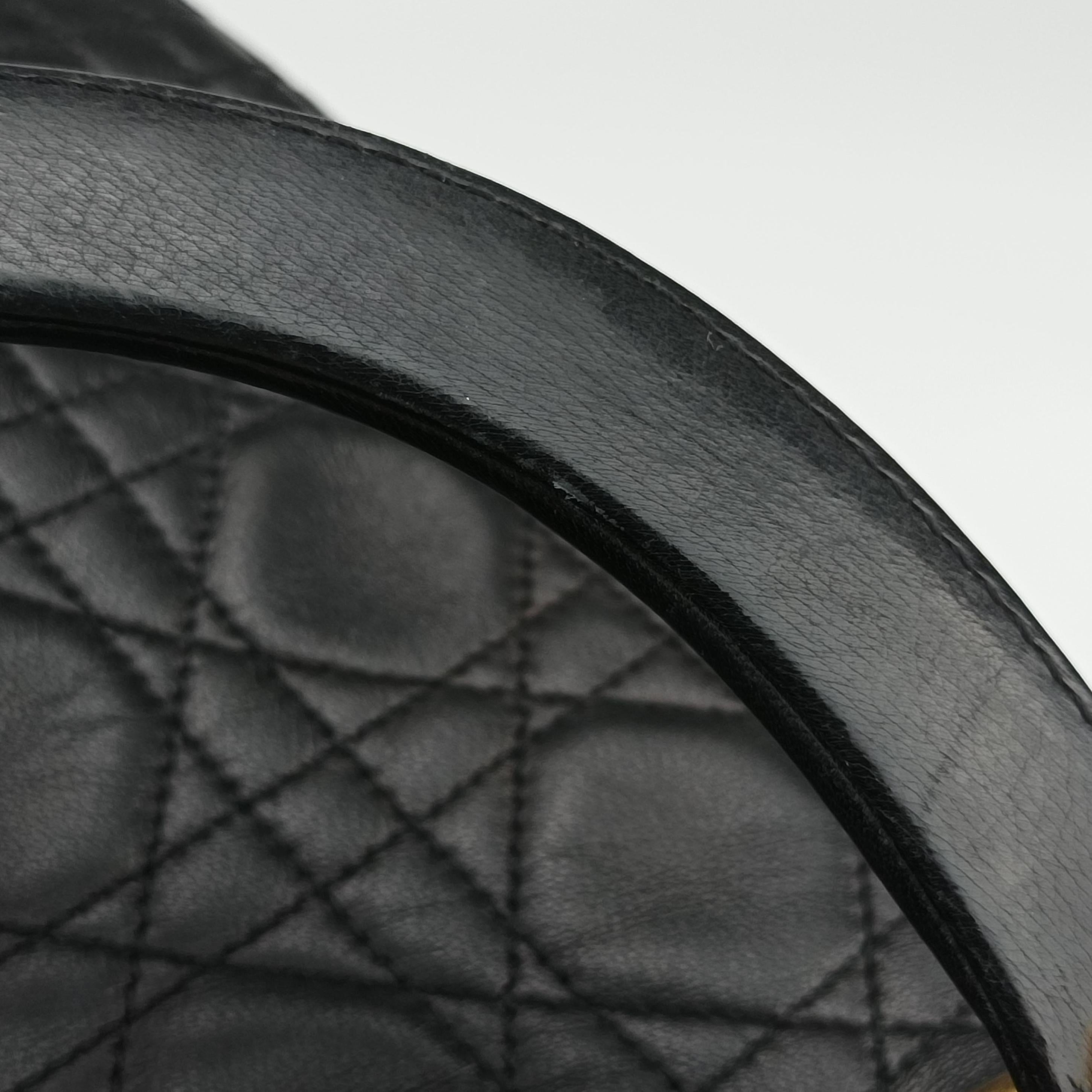 Pre-owned Christian Dior Lady Dior Black lambskin  shoulderbag | stylenewstar