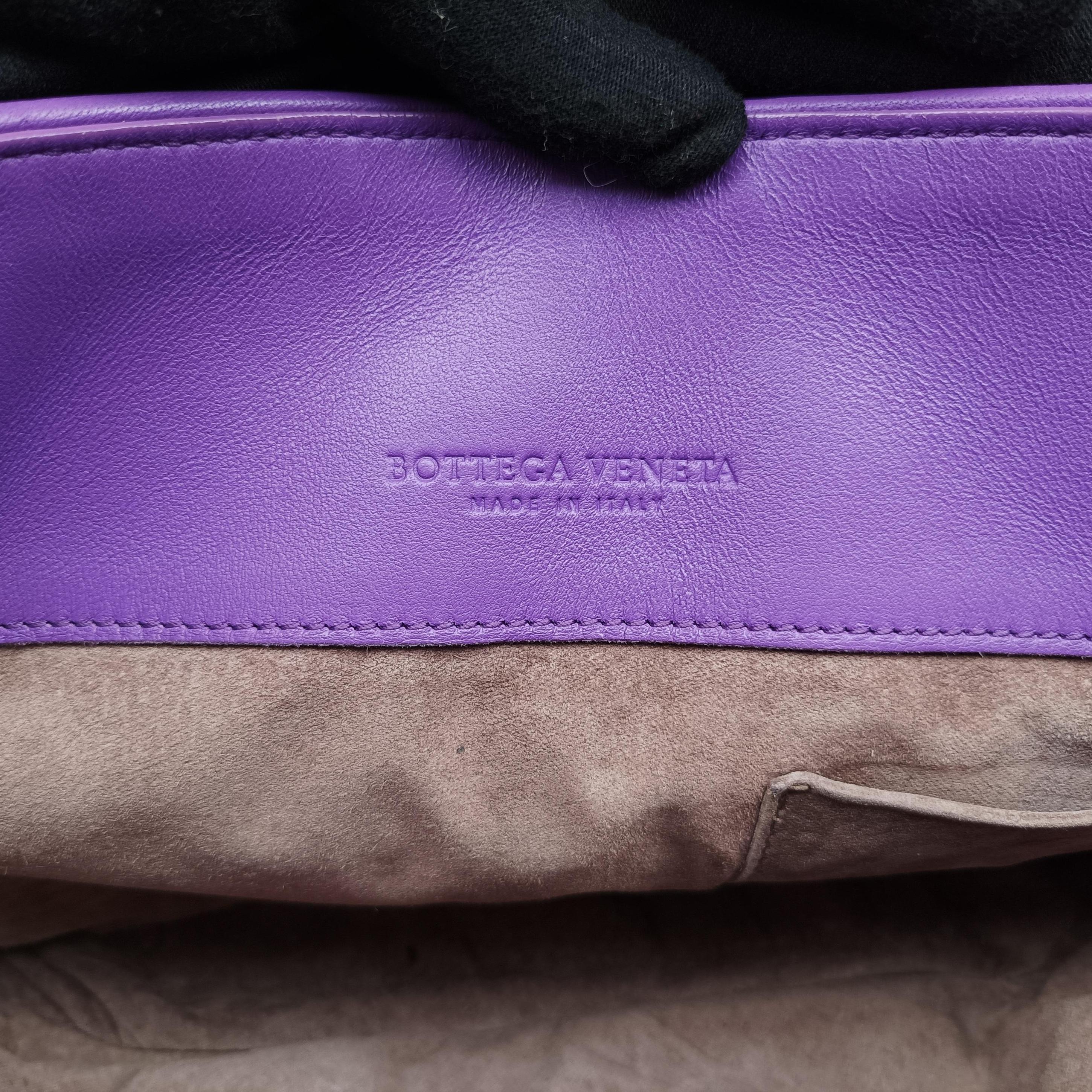 Pre-owned Bottega Veneta Intrecciato Olimpia Purple lambskin  shoulderbag | stylenewstar
