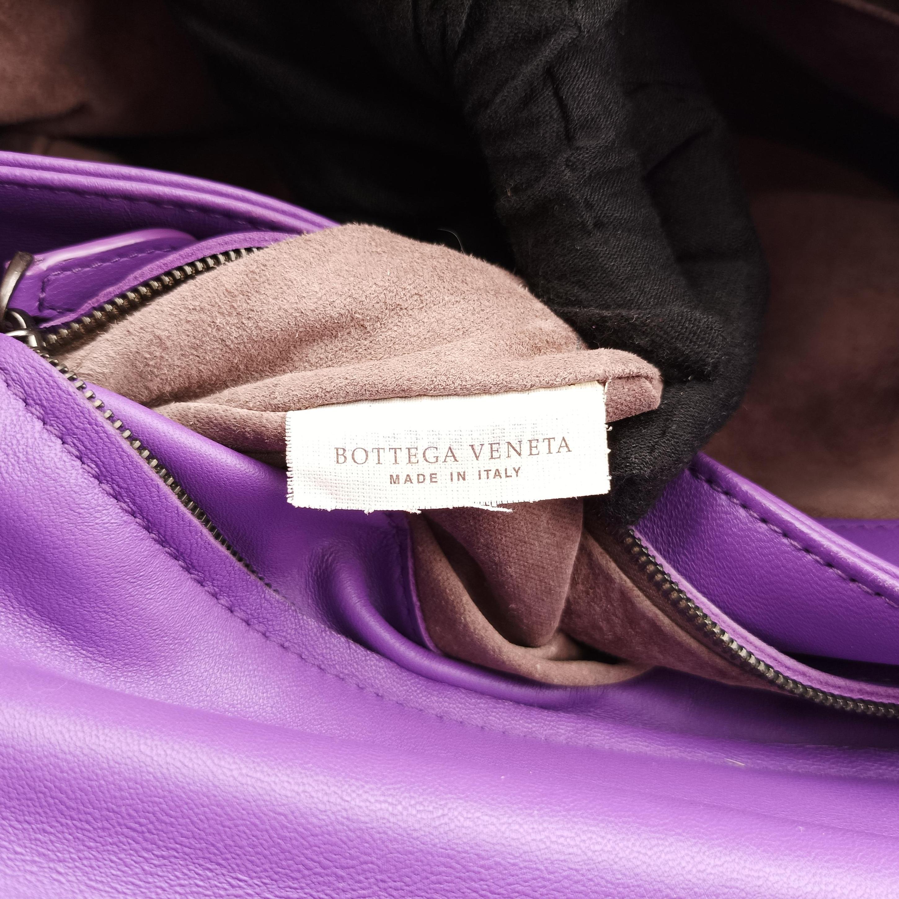 Pre-owned Bottega Veneta Intrecciato Olimpia Purple lambskin  shoulderbag | stylenewstar