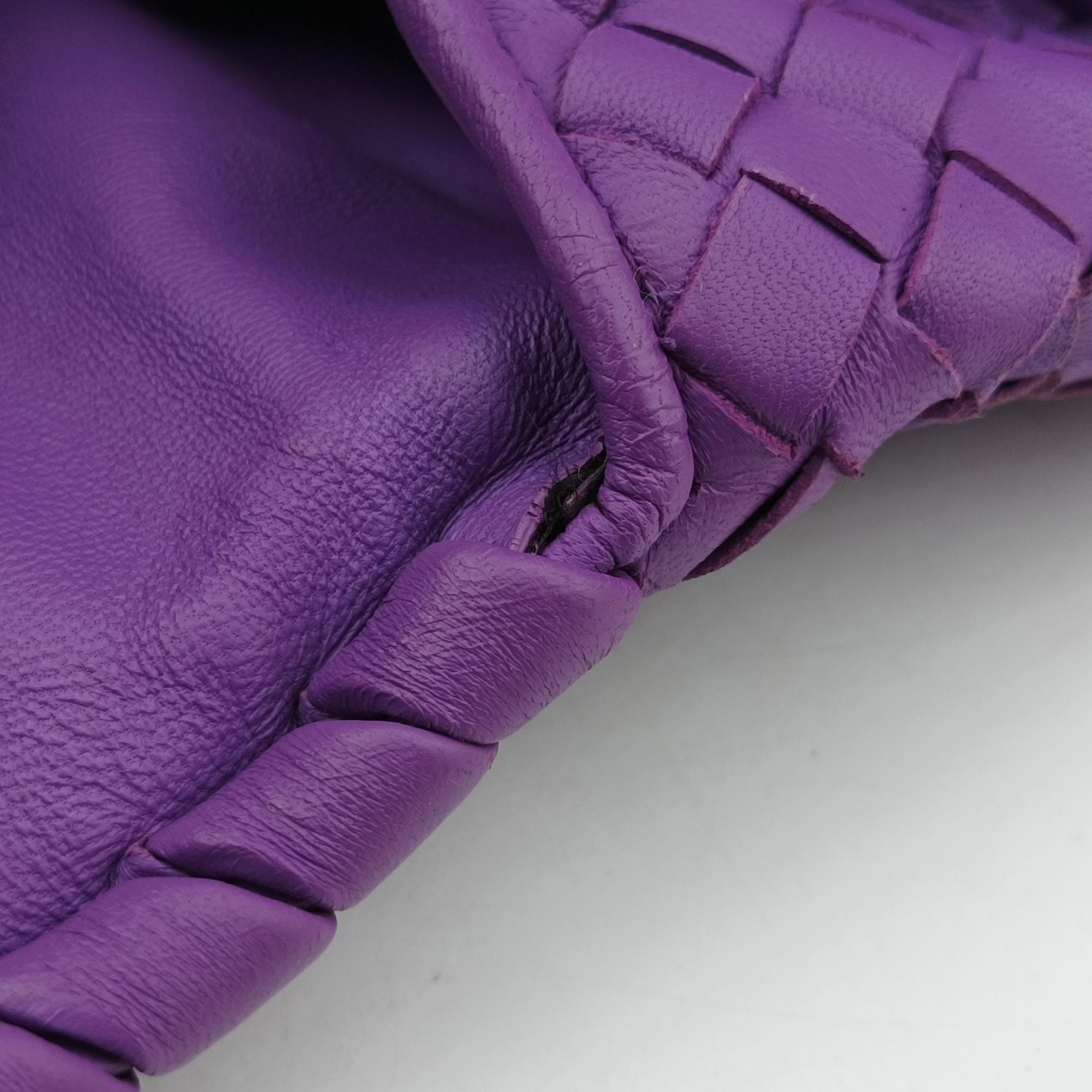 Pre-owned Bottega Veneta Intrecciato Olimpia Purple lambskin  shoulderbag | stylenewstar