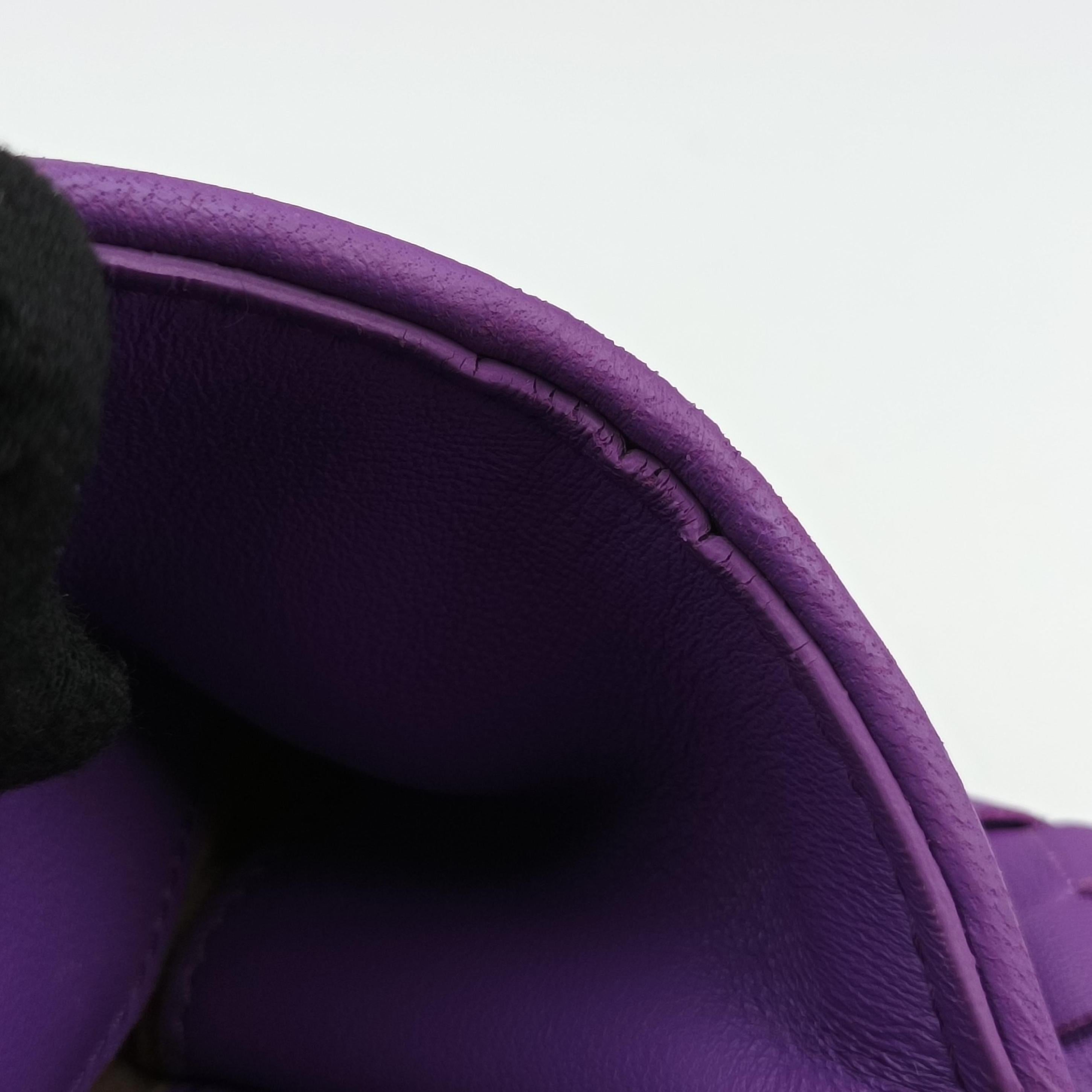 Pre-owned Bottega Veneta Intrecciato Olimpia Purple lambskin  shoulderbag | stylenewstar