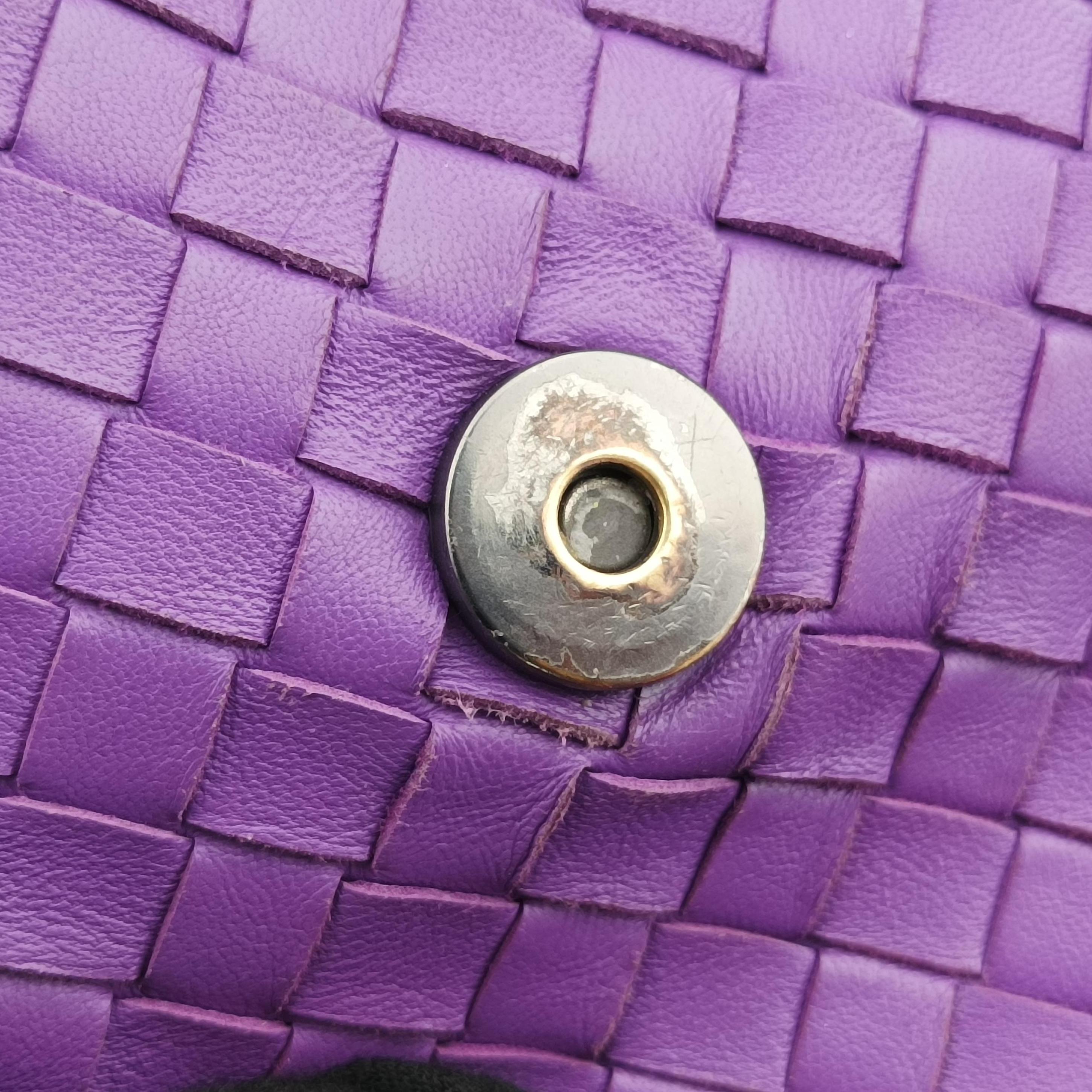 Pre-owned Bottega Veneta Intrecciato Olimpia Purple lambskin  shoulderbag | stylenewstar