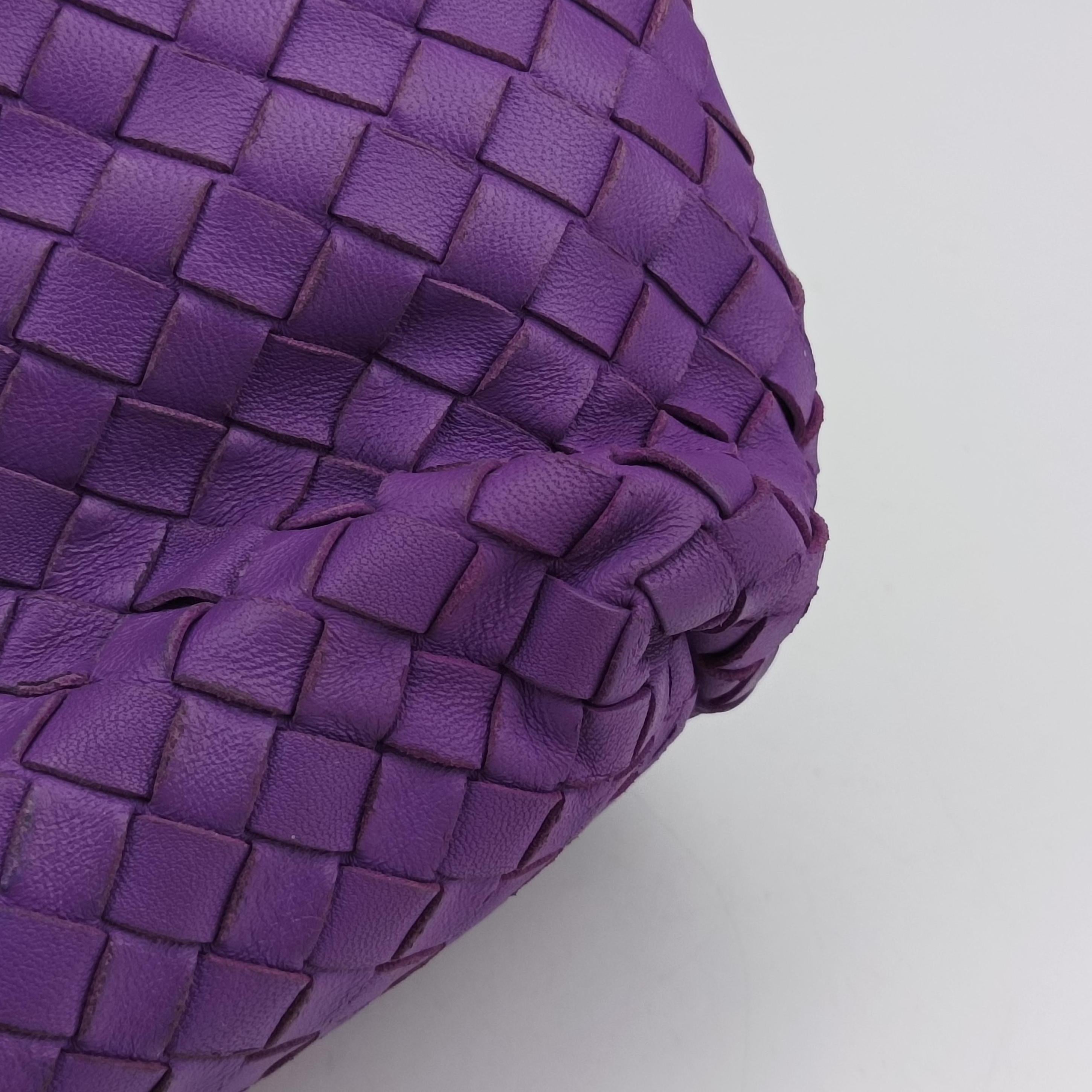 Pre-owned Bottega Veneta Intrecciato Olimpia Purple lambskin  shoulderbag | stylenewstar