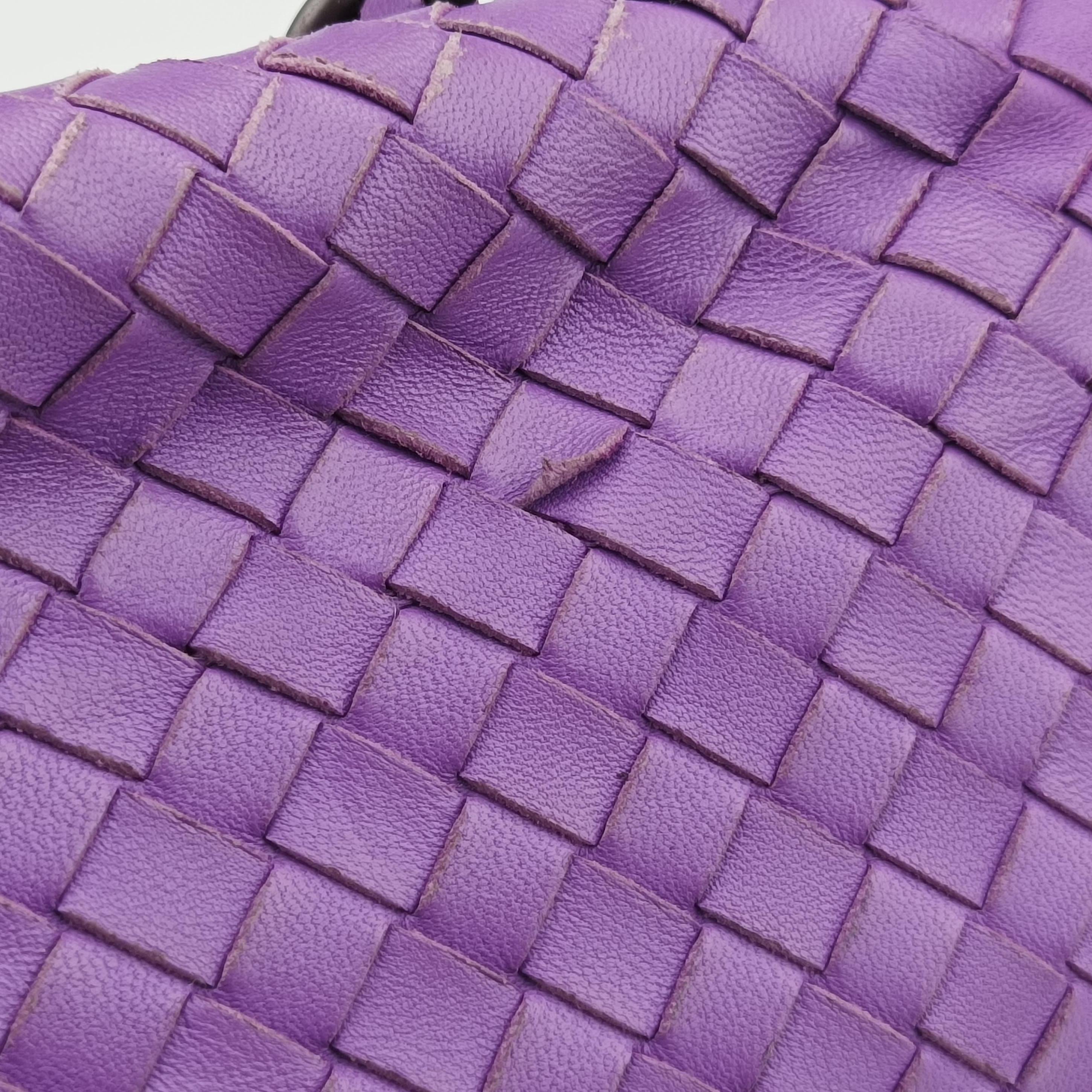 Pre-owned Bottega Veneta Intrecciato Olimpia Purple lambskin  shoulderbag | stylenewstar