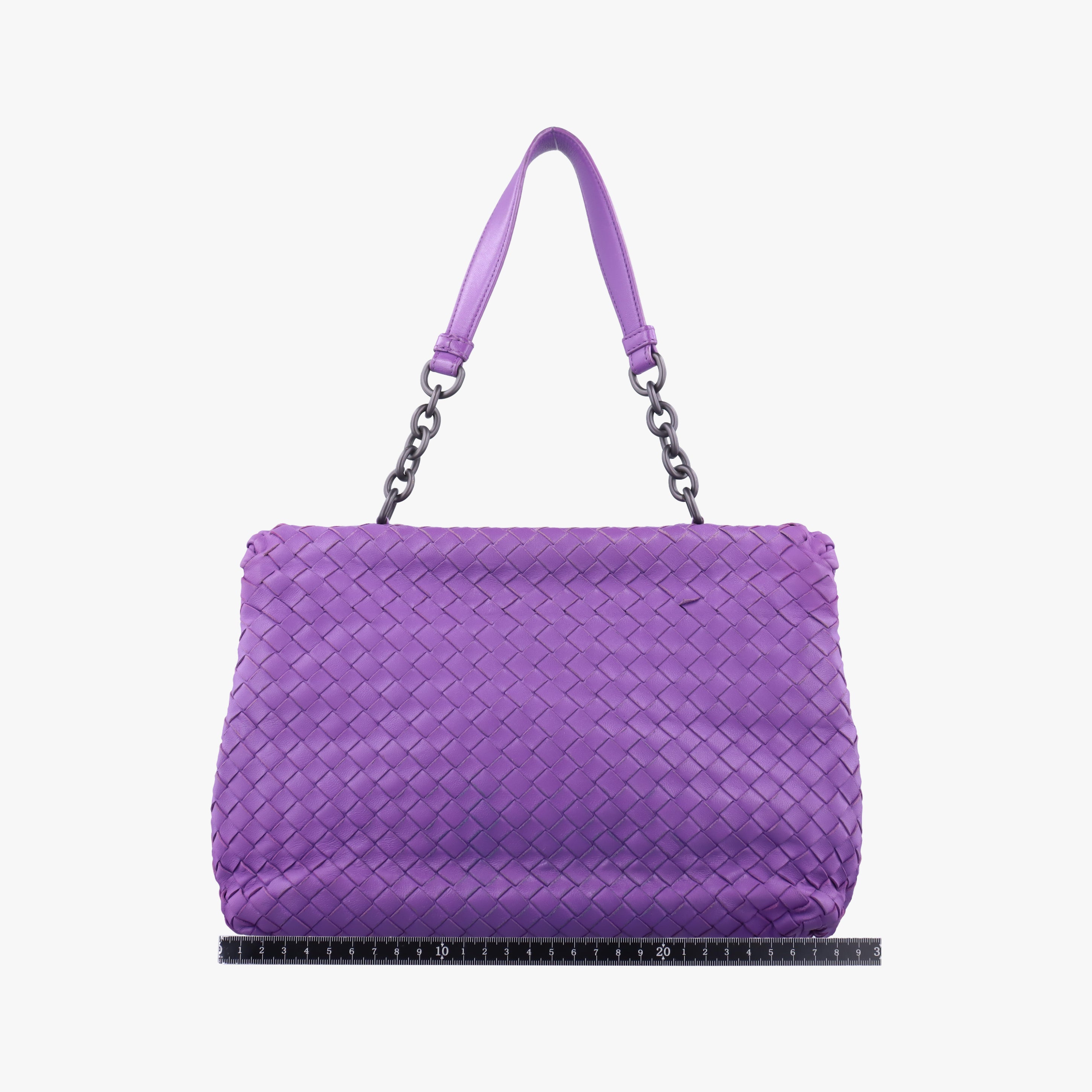 Pre-owned Bottega Veneta Intrecciato Olimpia Purple lambskin  shoulderbag | stylenewstar
