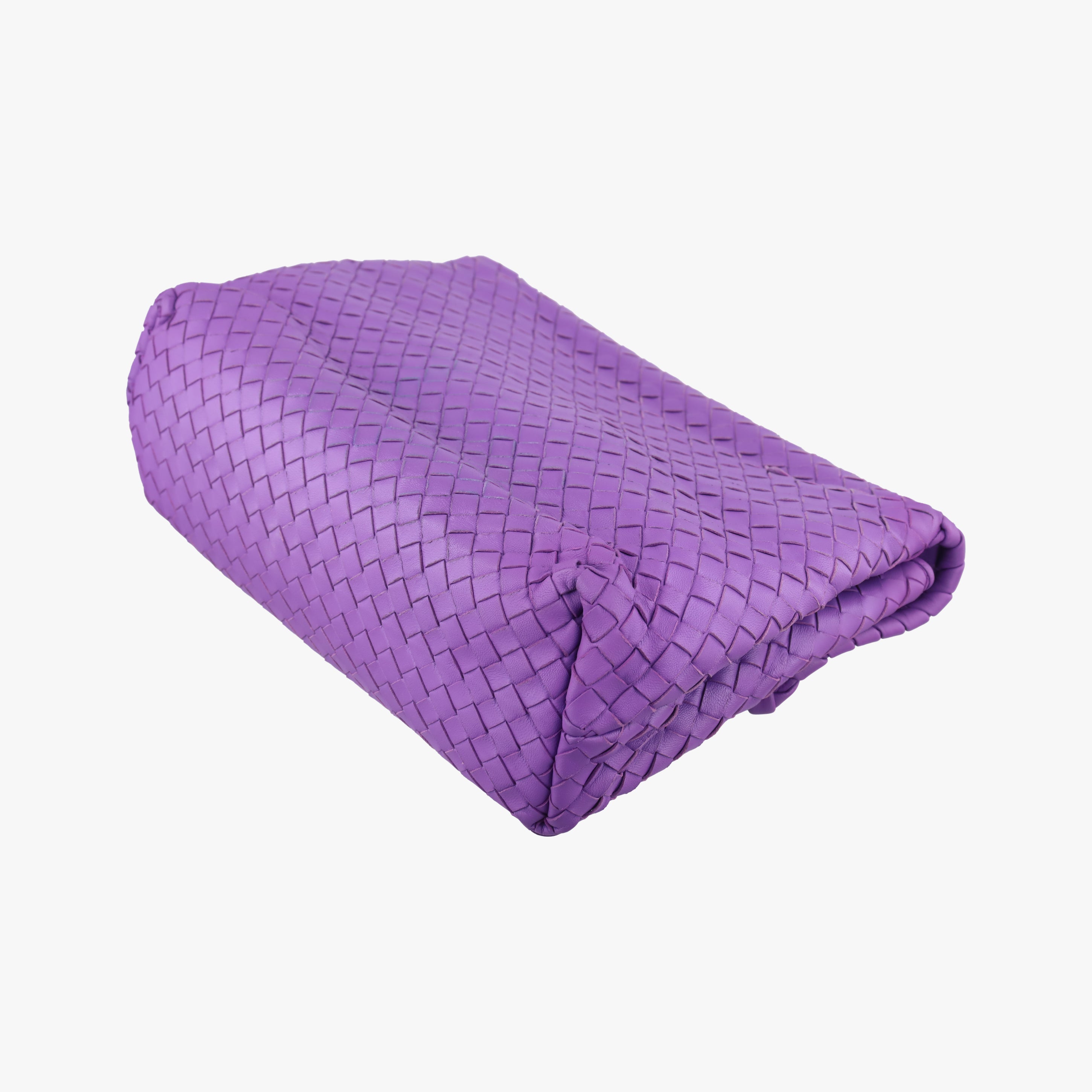 Pre-owned Bottega Veneta Intrecciato Olimpia Purple lambskin  shoulderbag | stylenewstar